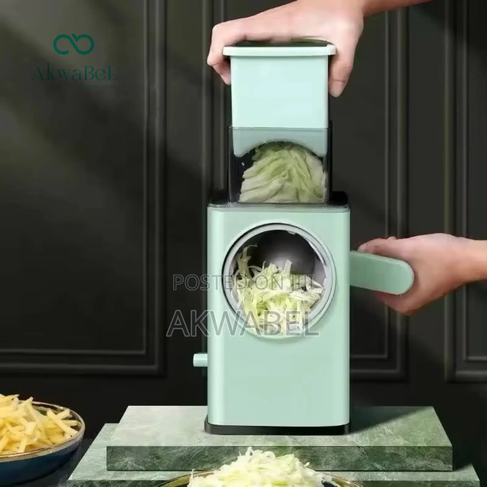 3-in-1 Kitchen Grater • Shredder • Slicer With Suction Base