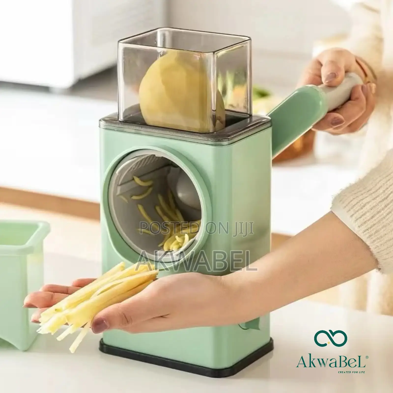 3-in-1 Kitchen Grater • Shredder • Slicer With Suction Base