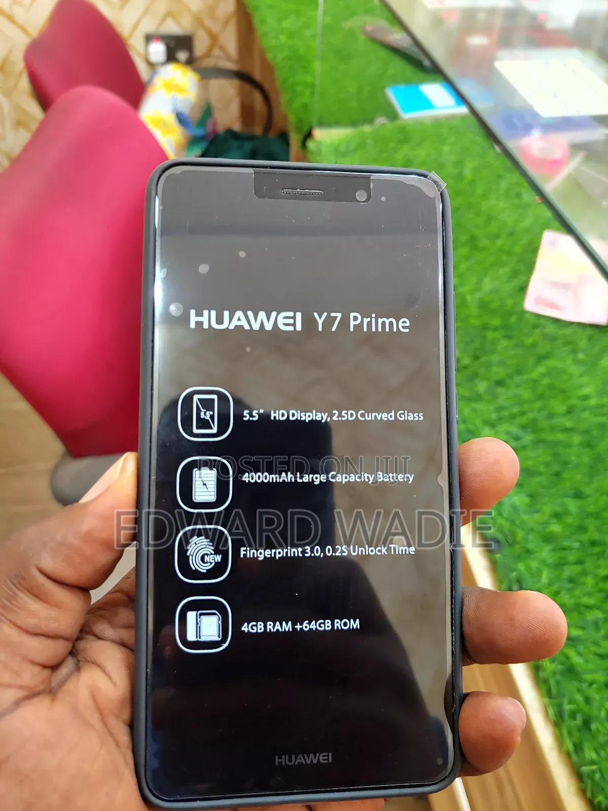 New Huawei Y7 Prime 64 GB Black