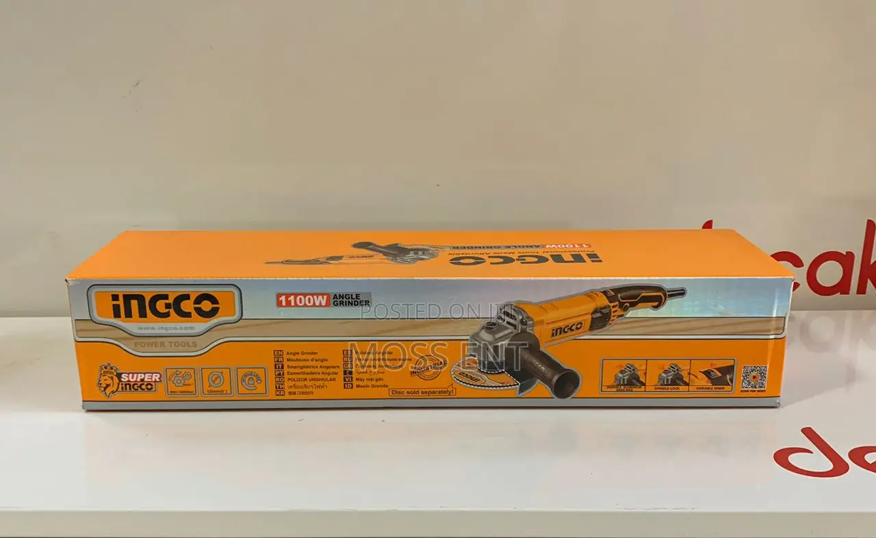 Ingco Angle Grinder 1100w With Variable Speed - Ag