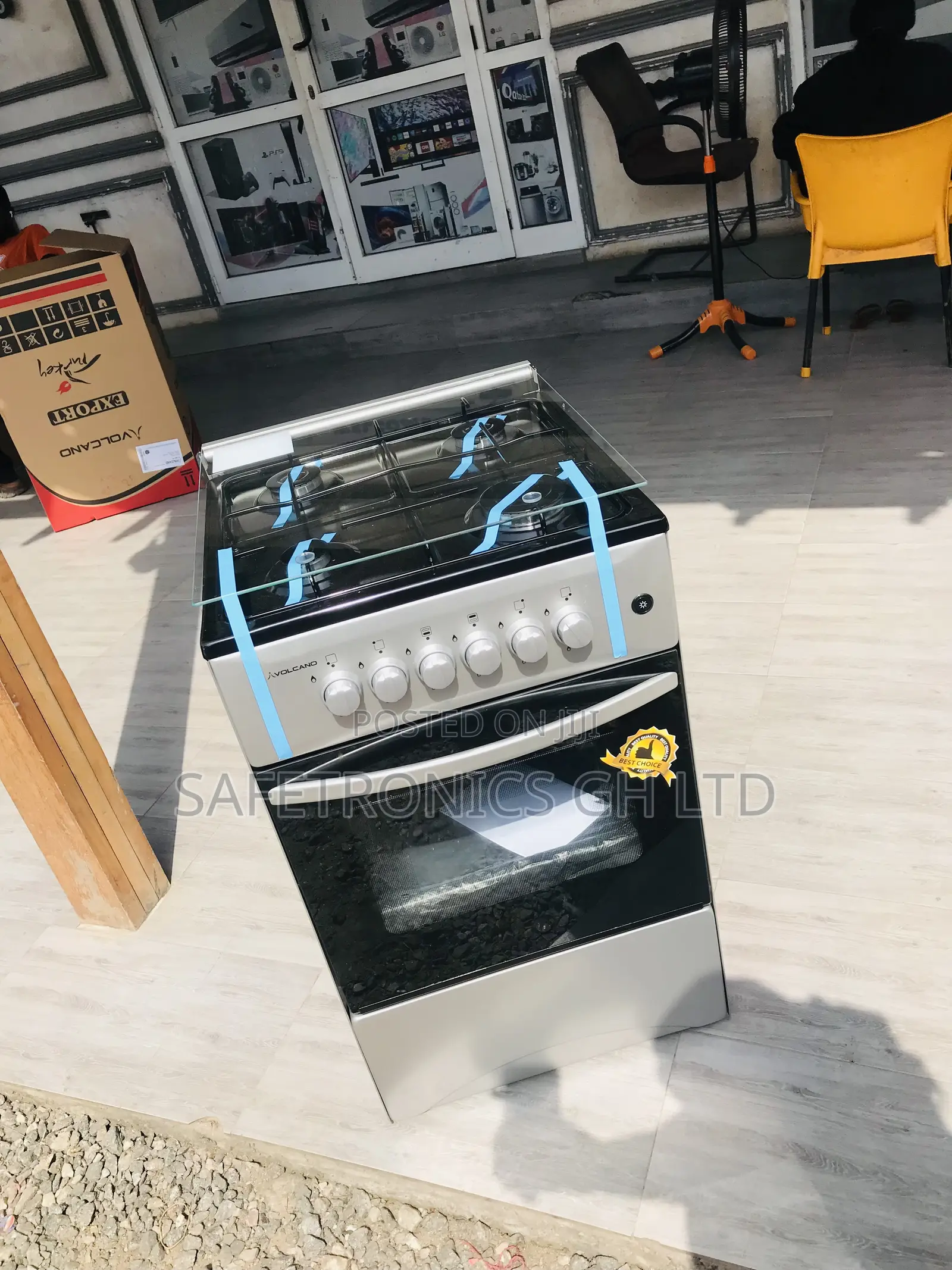 Powerful Volcano 4 Gas Gray 50by 50 Oven Cooker