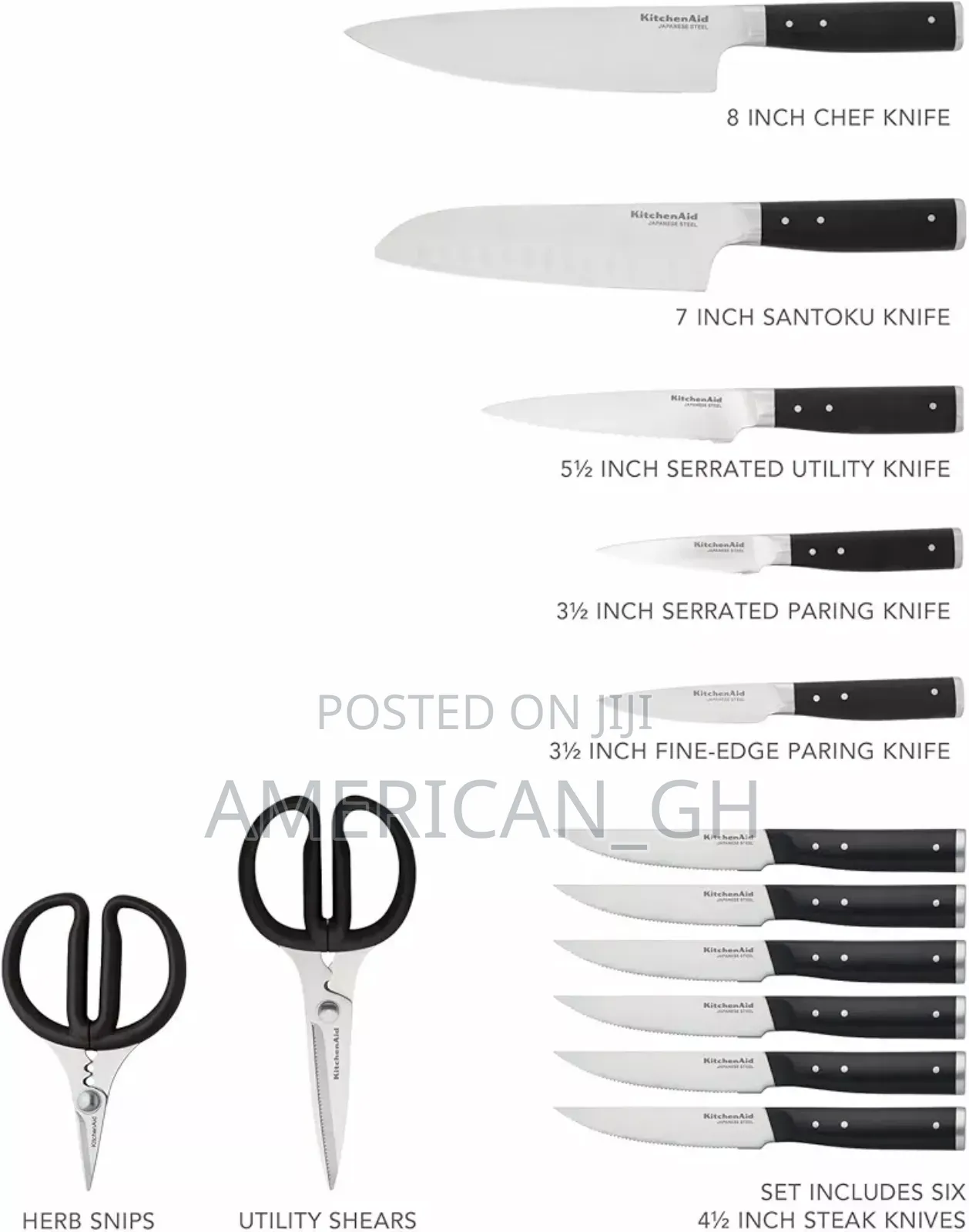 Kitchenaid 14 Piece Forged Triple Rivet Knife Block Set
