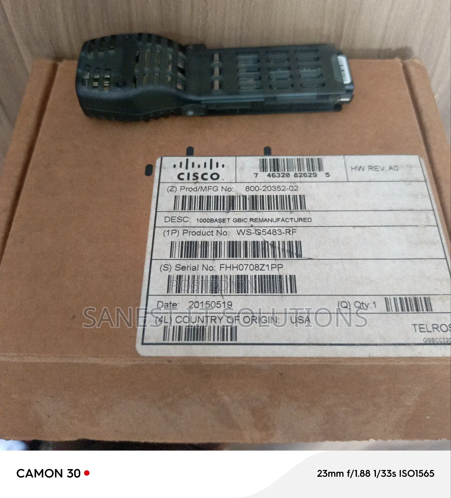 Cisco 1000 BASET GBIC