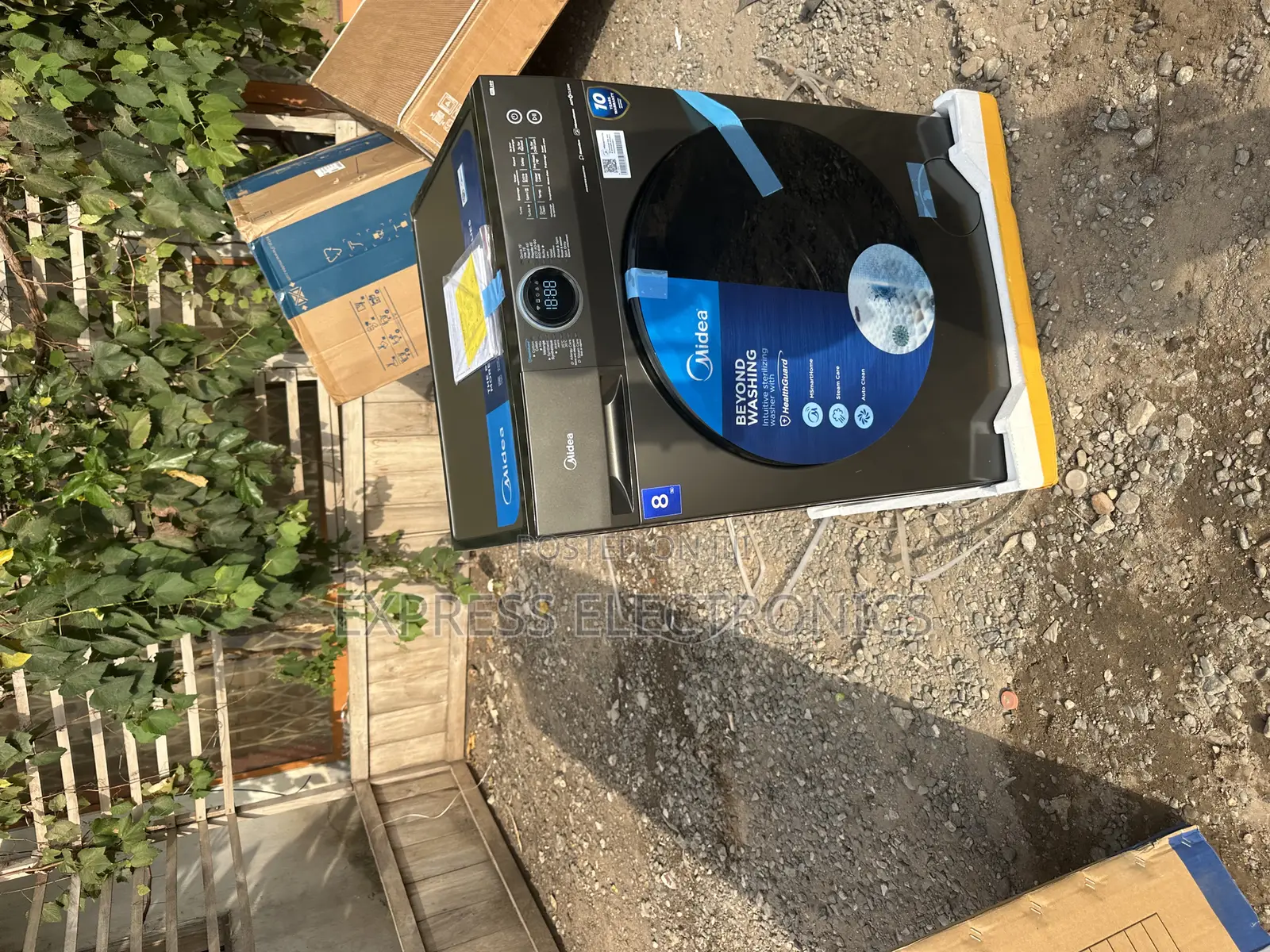 Lovely  New Dark Grey Midea 8kg Front Load MF-200W80WB/T