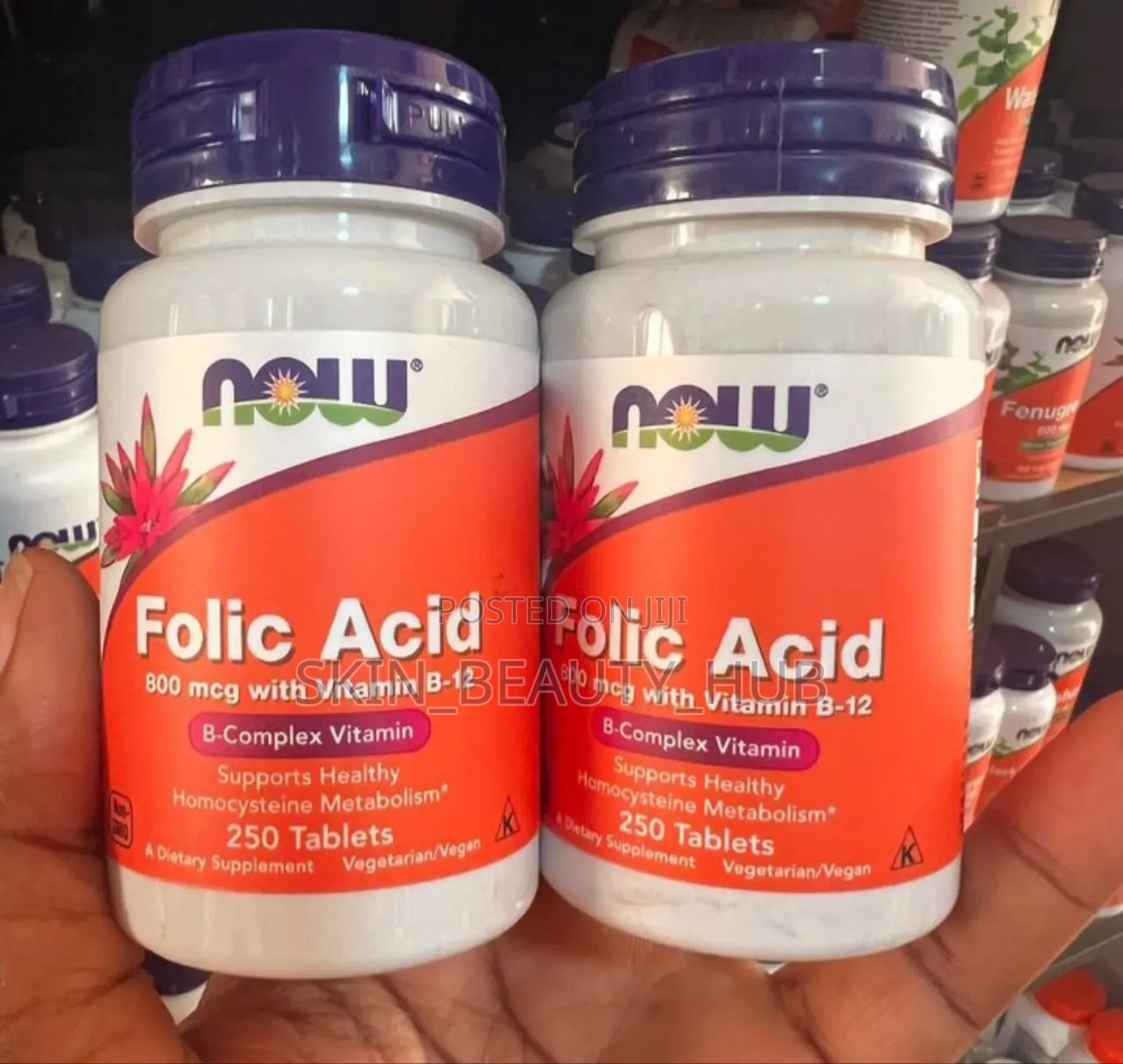 Now Folic Acid 800mcg With B-12