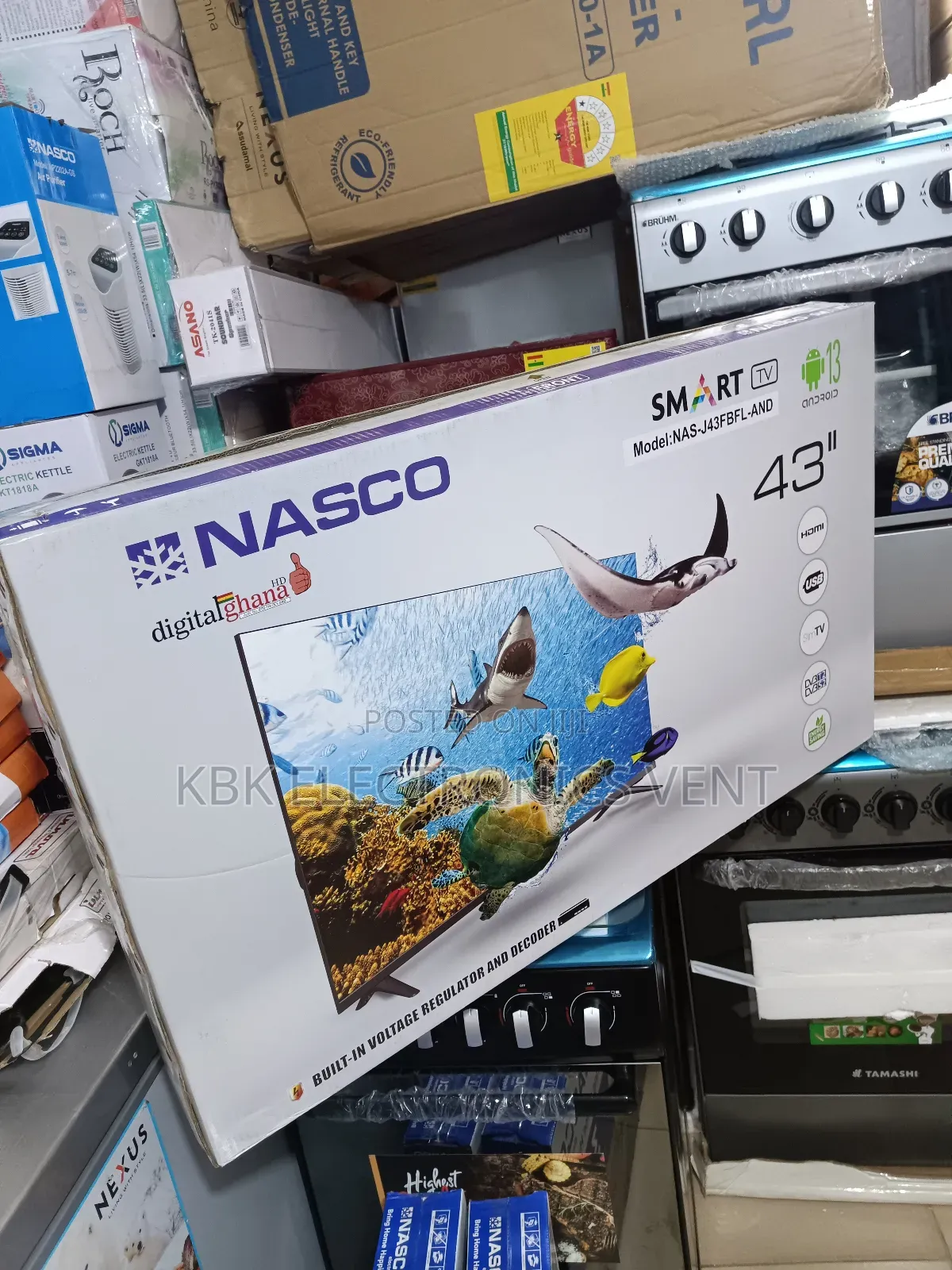 Nasco 43 Smart Android Satellite Digital Tv