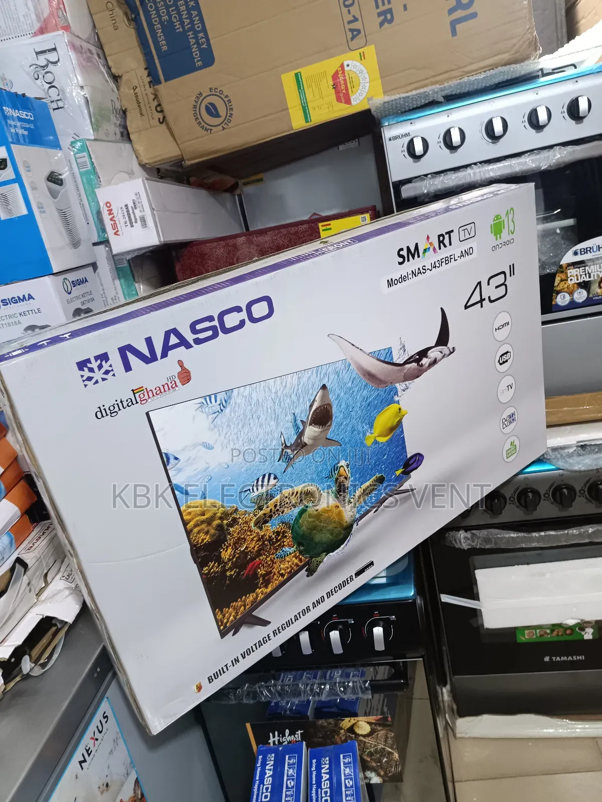 Nasco 43 Smart Android Satellite Digital Tv