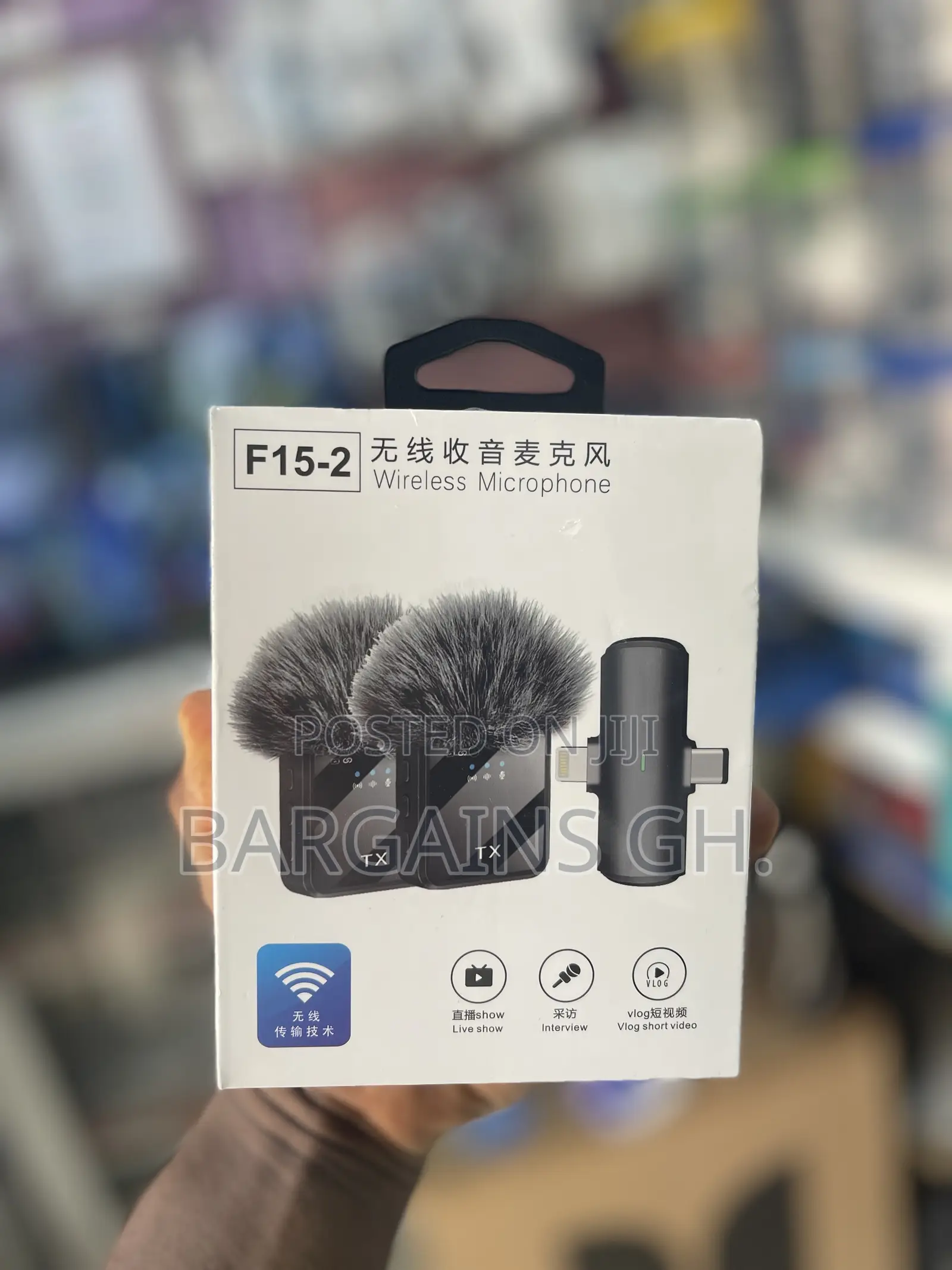 F15 Lavalier Wireless Microphone (2 In 1)