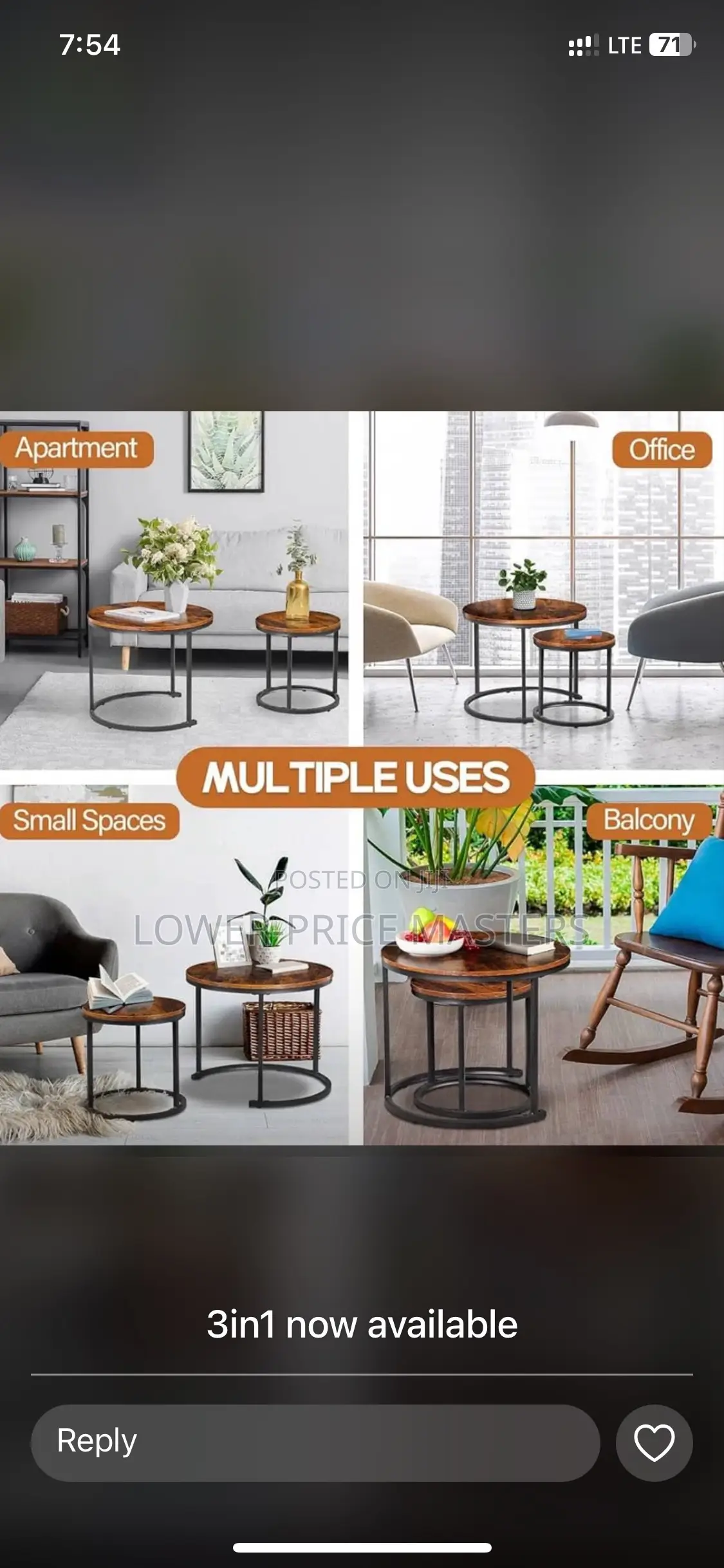 Modern 2 in 1 Wooden Table for All Purpose Available
