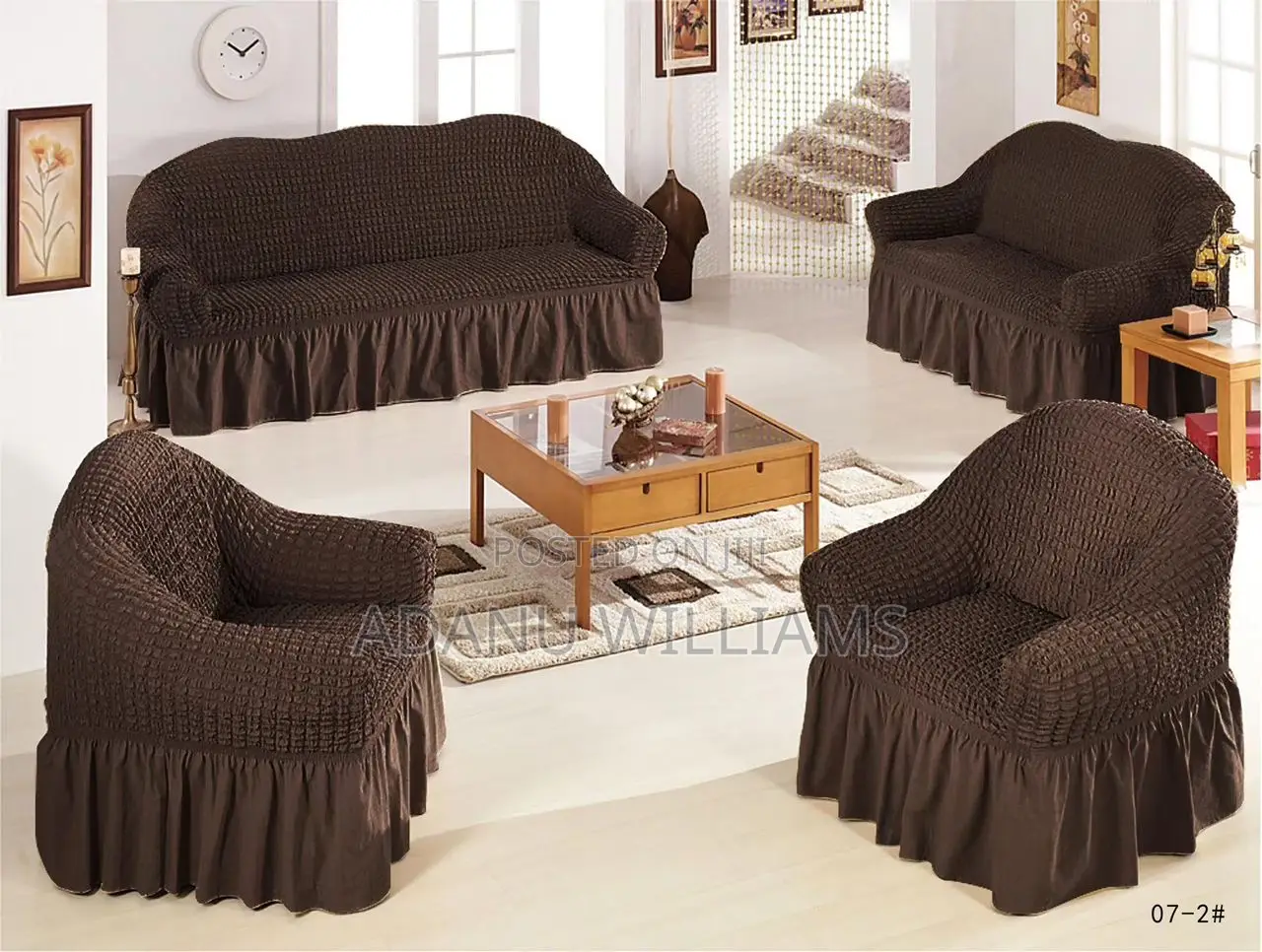 Highest Quality Cotton Turkish Sofa Set(Cums in Diff Colors)
