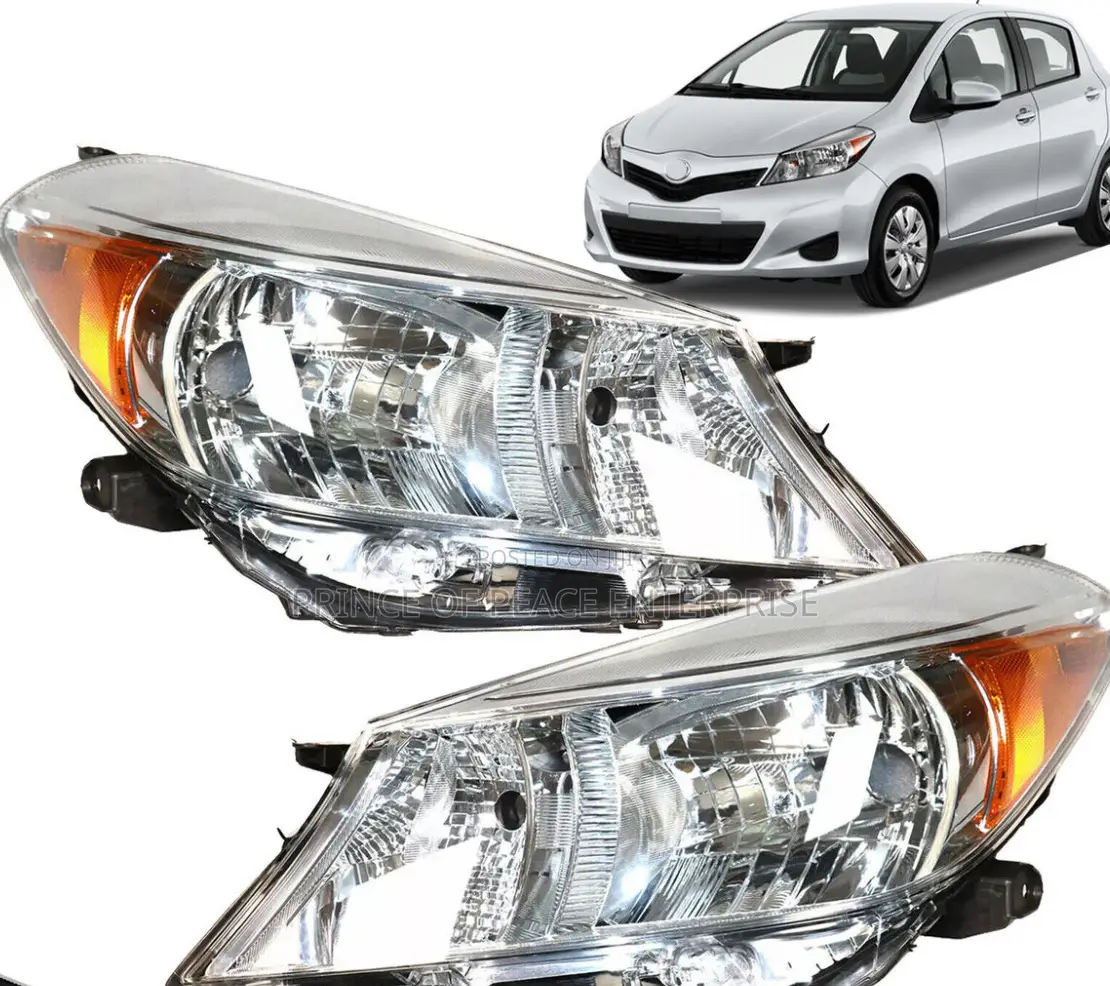Toyota Vitz and Yaris 2012 2013 2014 Headlight ( Yellow )