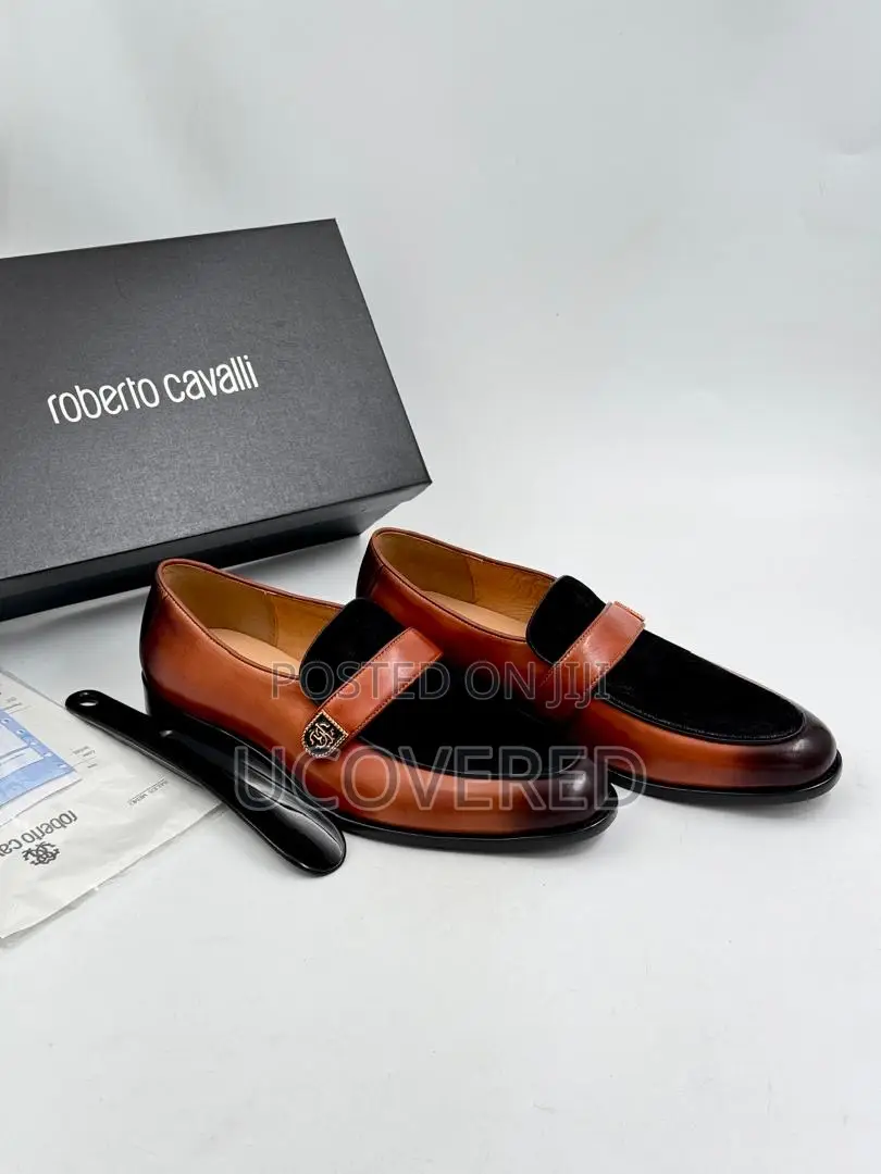 Roberto Cavalli Men’S Suede/Leather Shoe