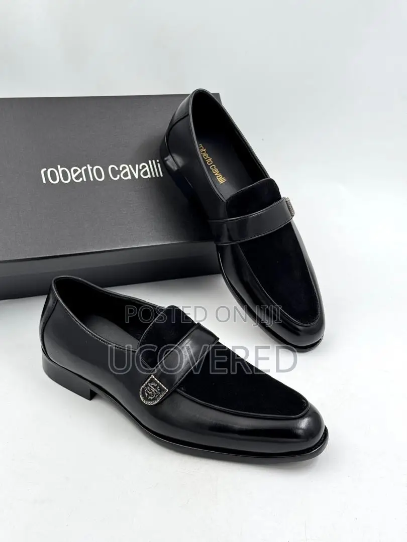 Roberto Cavalli Men’S Suede/Leather Shoe