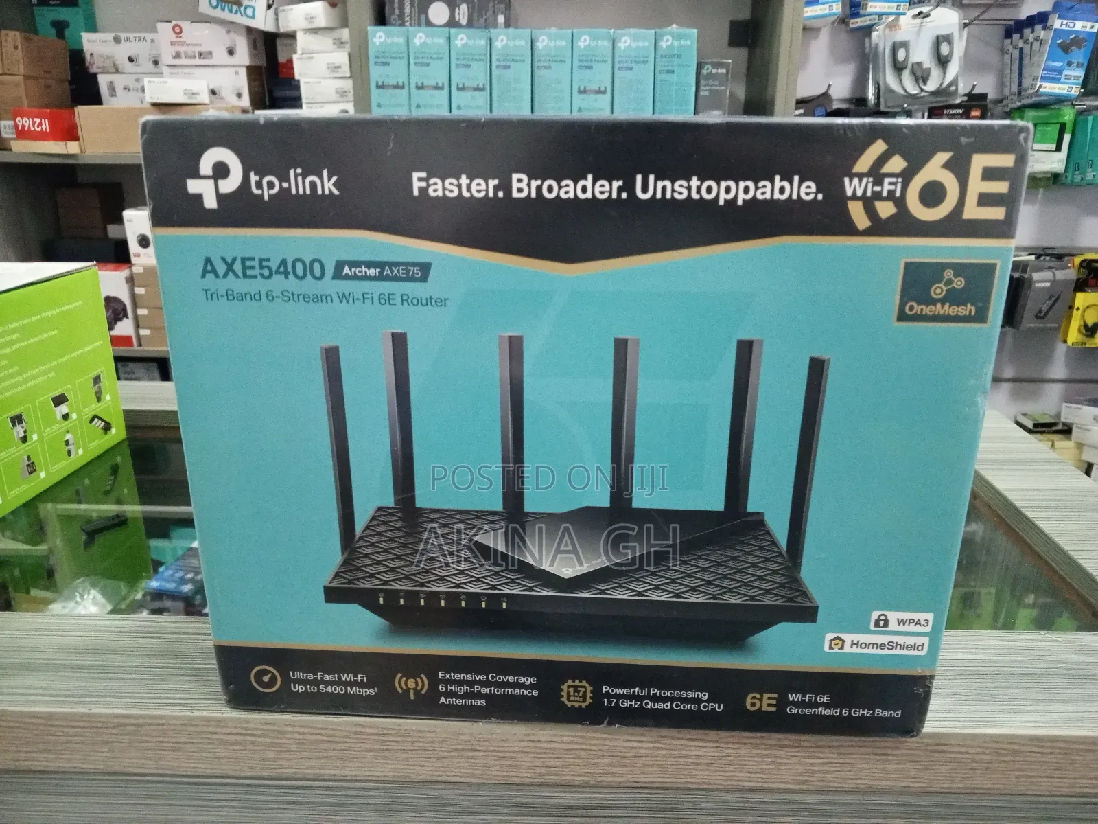 Tp-Link Archer Axe75 Axe5400 Tri-Band Gigabit Wifi 6e Router