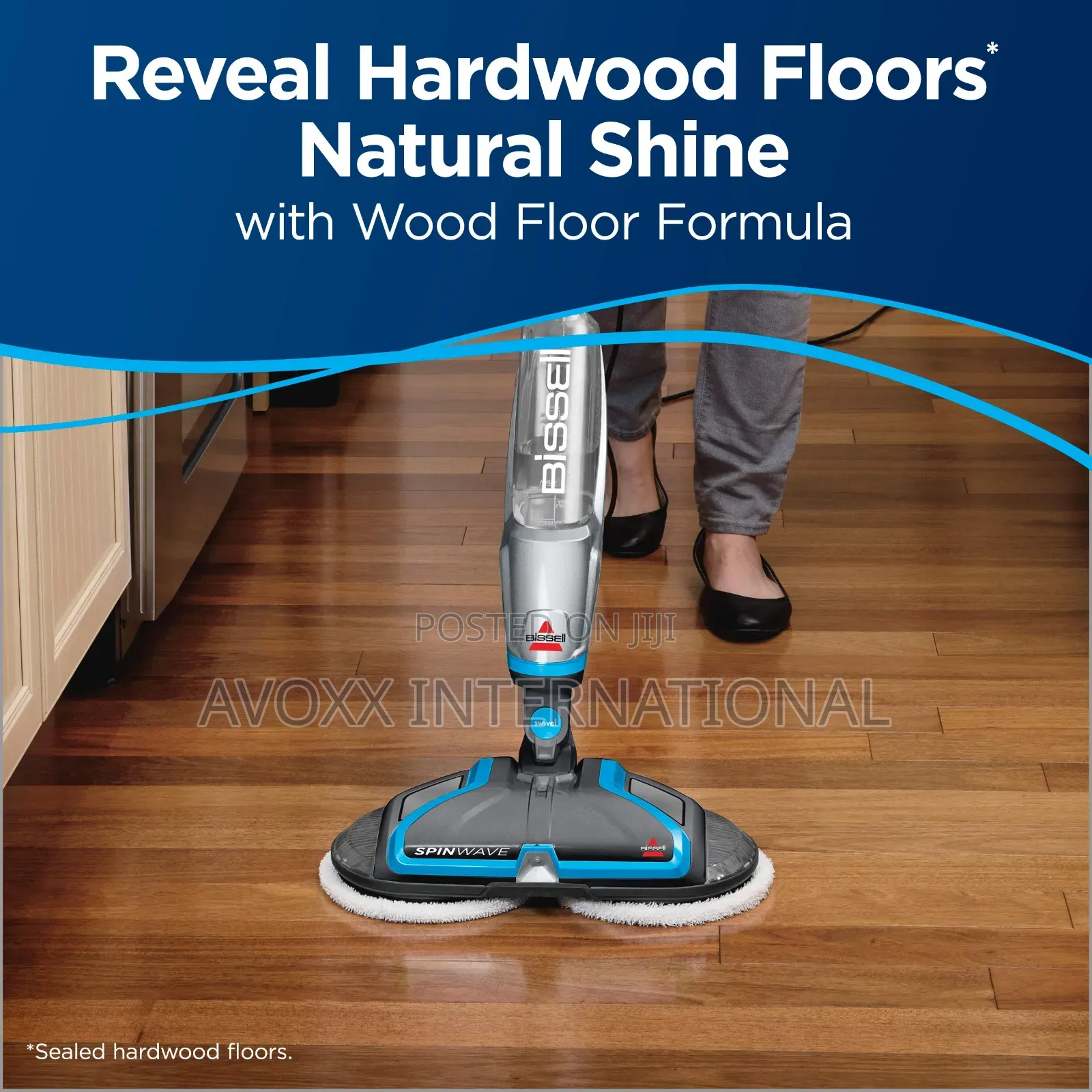 Bissell Spinwave Plus Hard Floor Cleaner Mop, Silver-20391