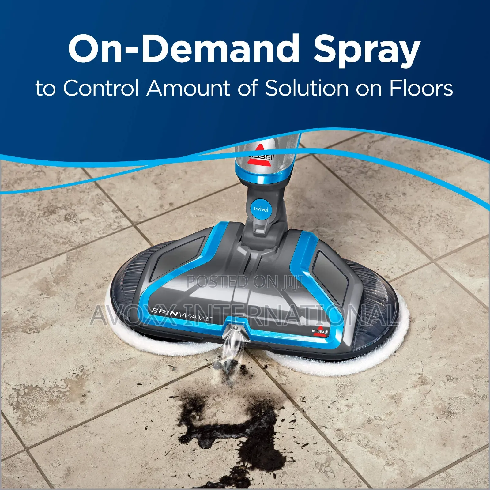 Bissell Spinwave Plus Hard Floor Cleaner Mop, Silver-20391