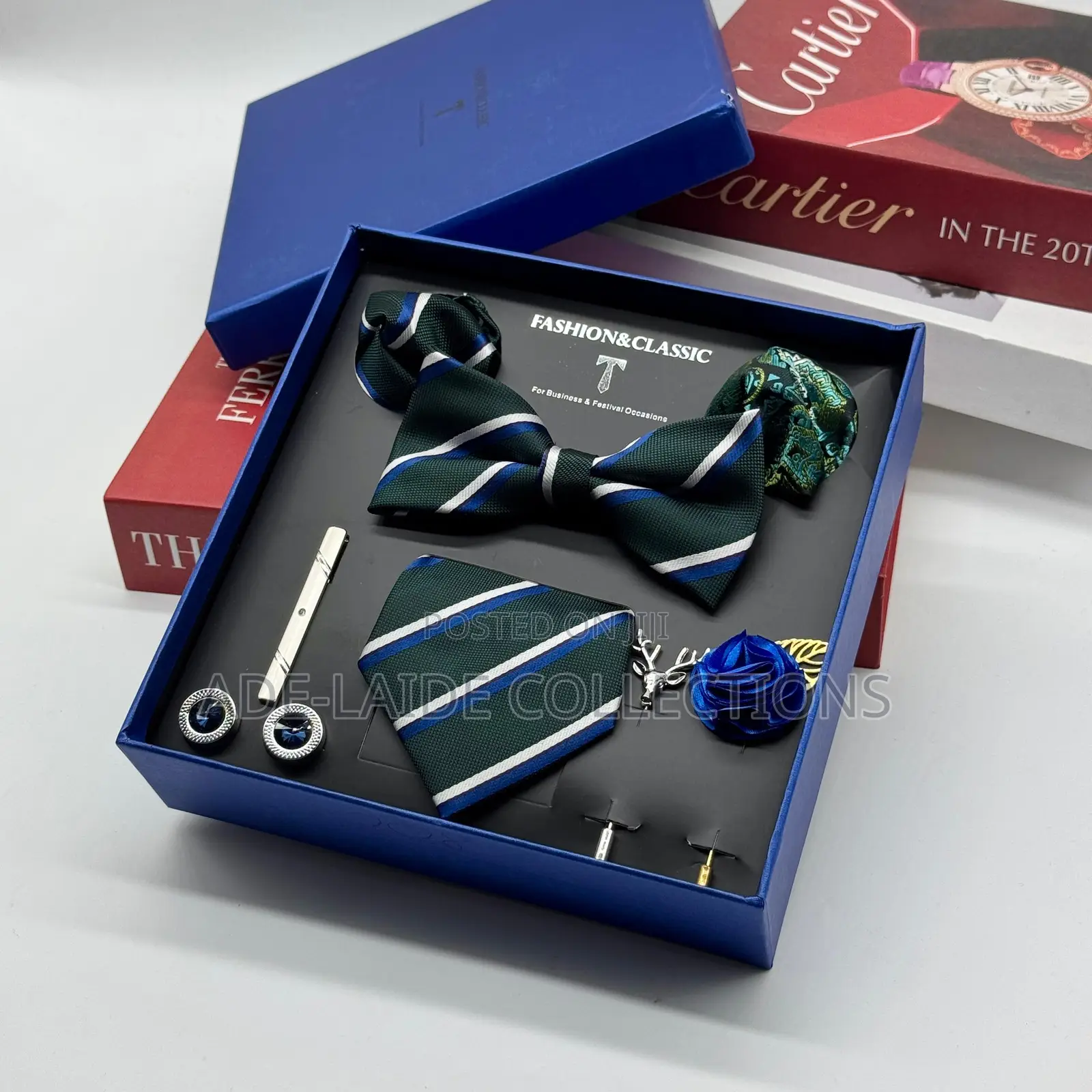 Bow Tie Cufflinks Set