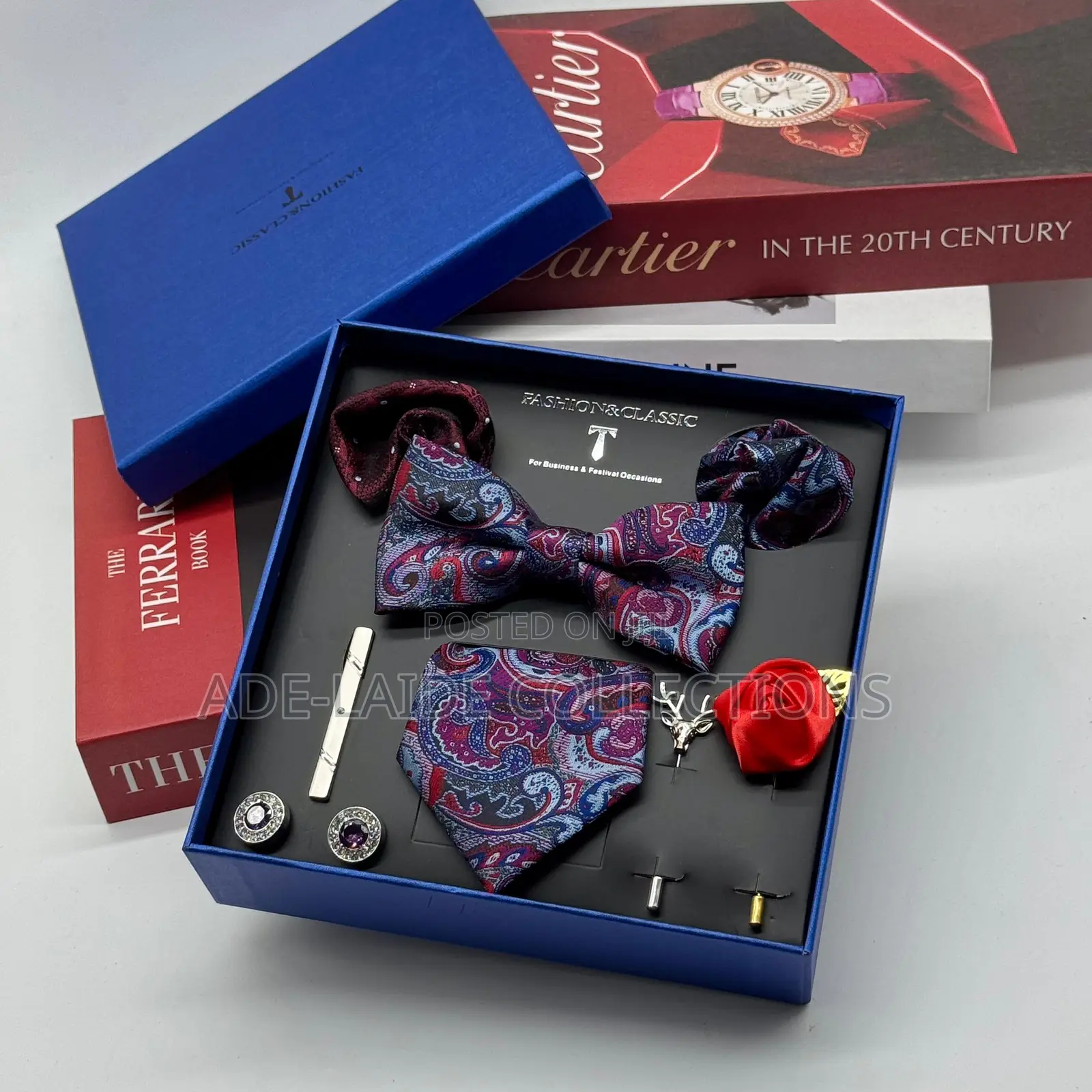 Bow Tie Cufflinks Set
