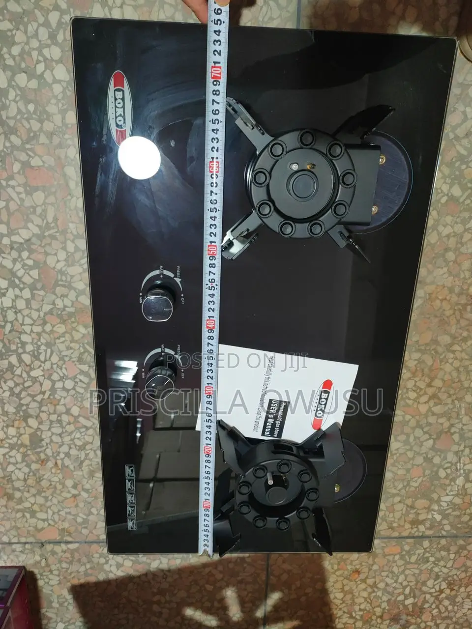 Flip Over / Turn Over Automatic Battery Glass Gas Cooker
