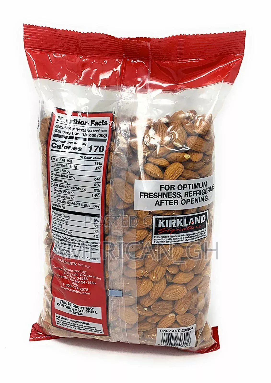 Kirkland Signature Nuts, Almonds, 1.36kg