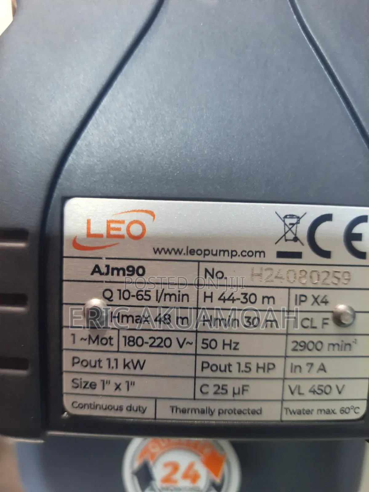 Leo 1.5hp Cast Pump