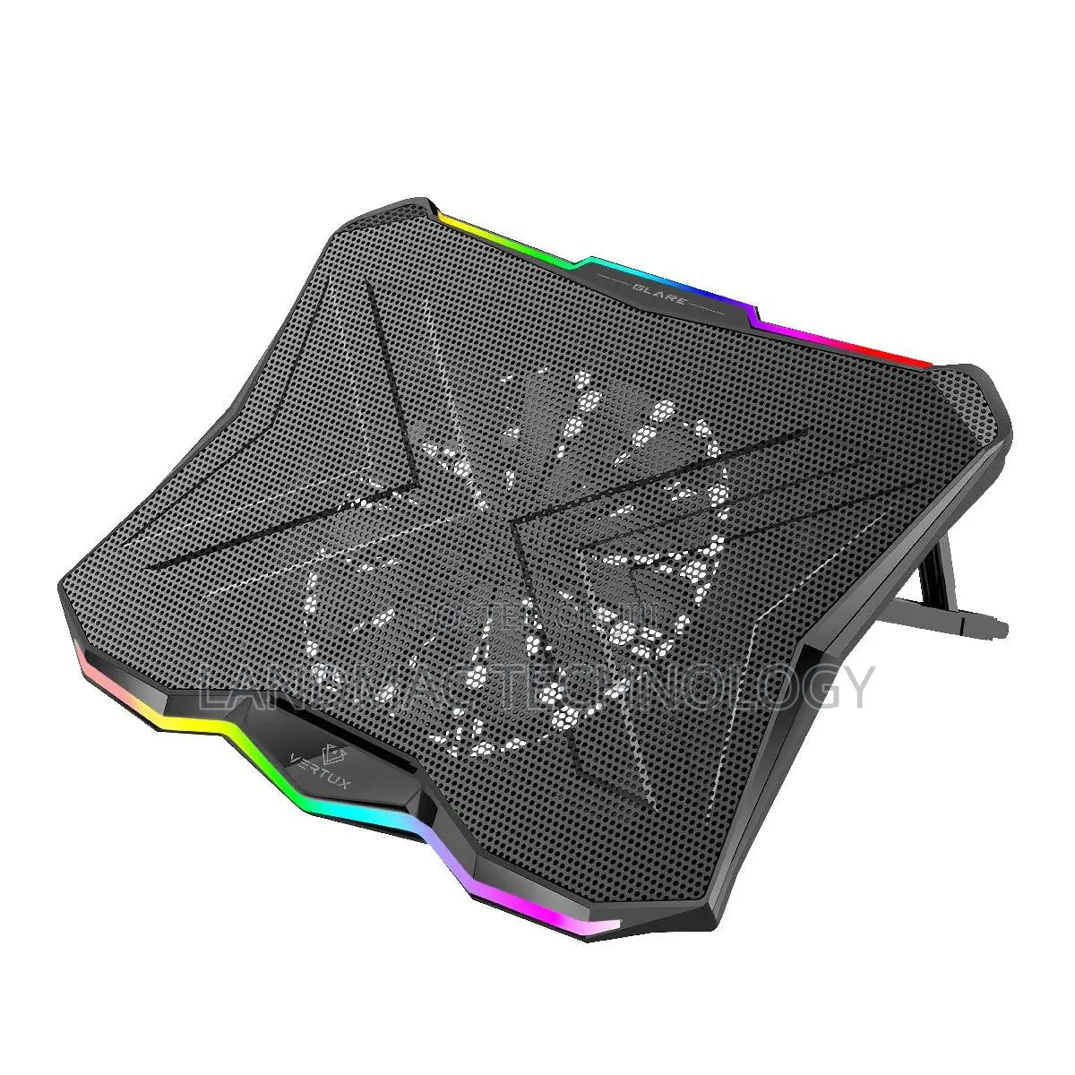 Vertux Quiet Cooling Laptop Stand With Rainbow LED Lights