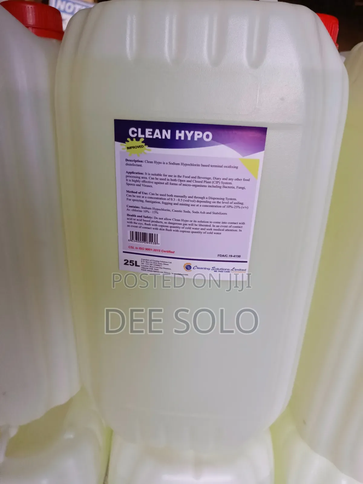 Sodium Hypochlorite Solution 12-15% Conc