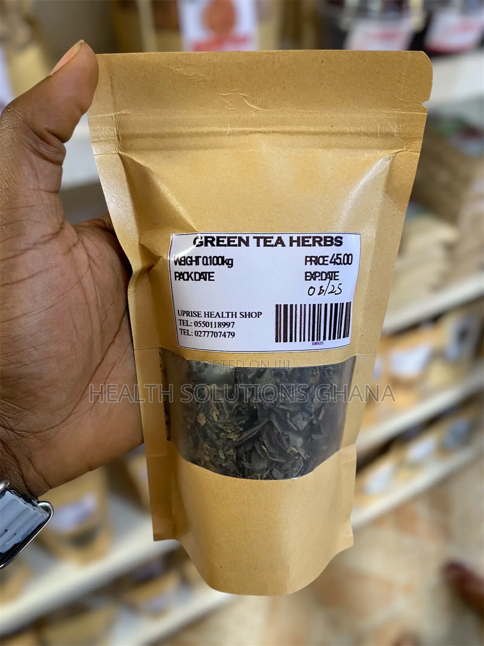 Green Tea Raw Dried Herbs - 100g