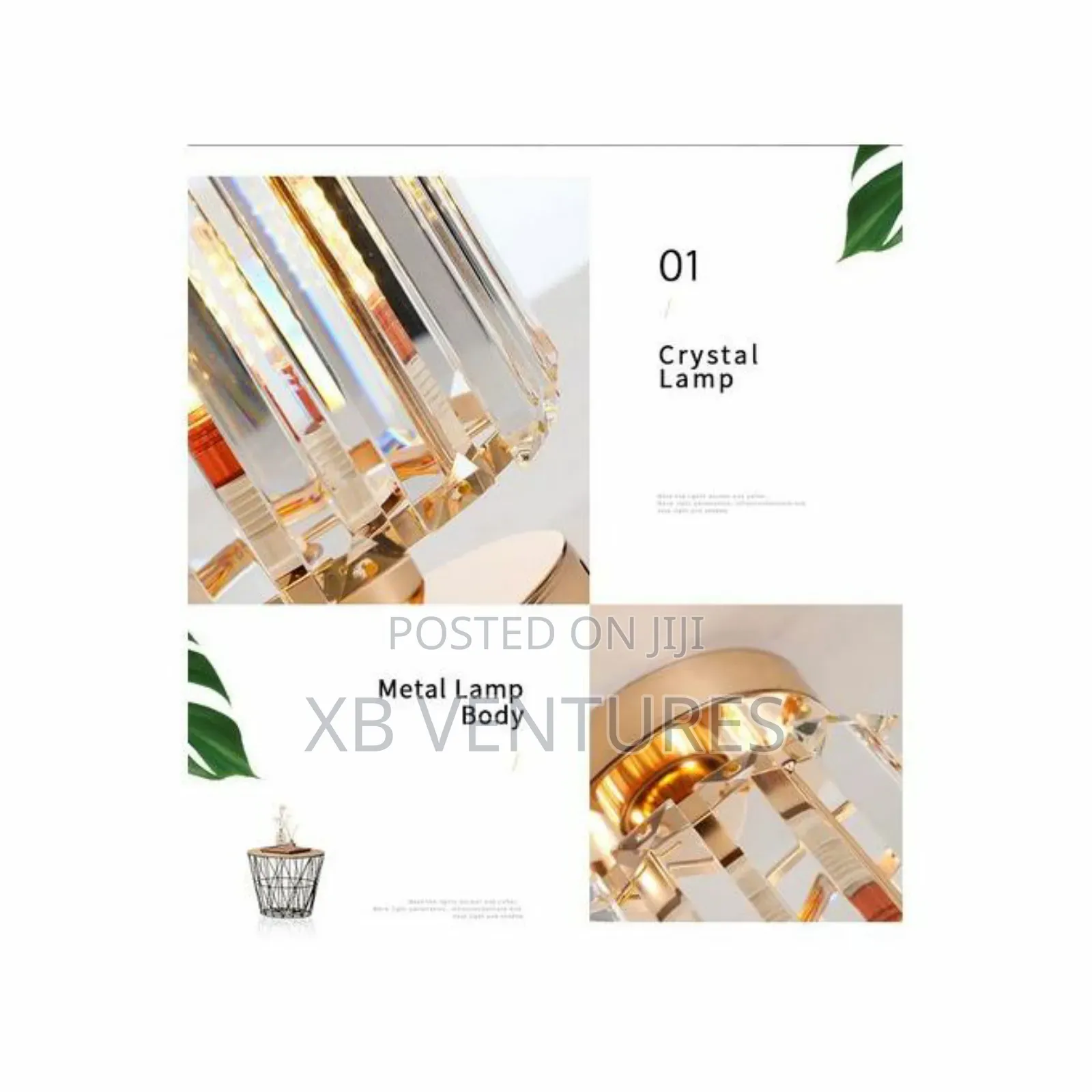 Led Crystal Ceiling Light for Living Room or Bedroom