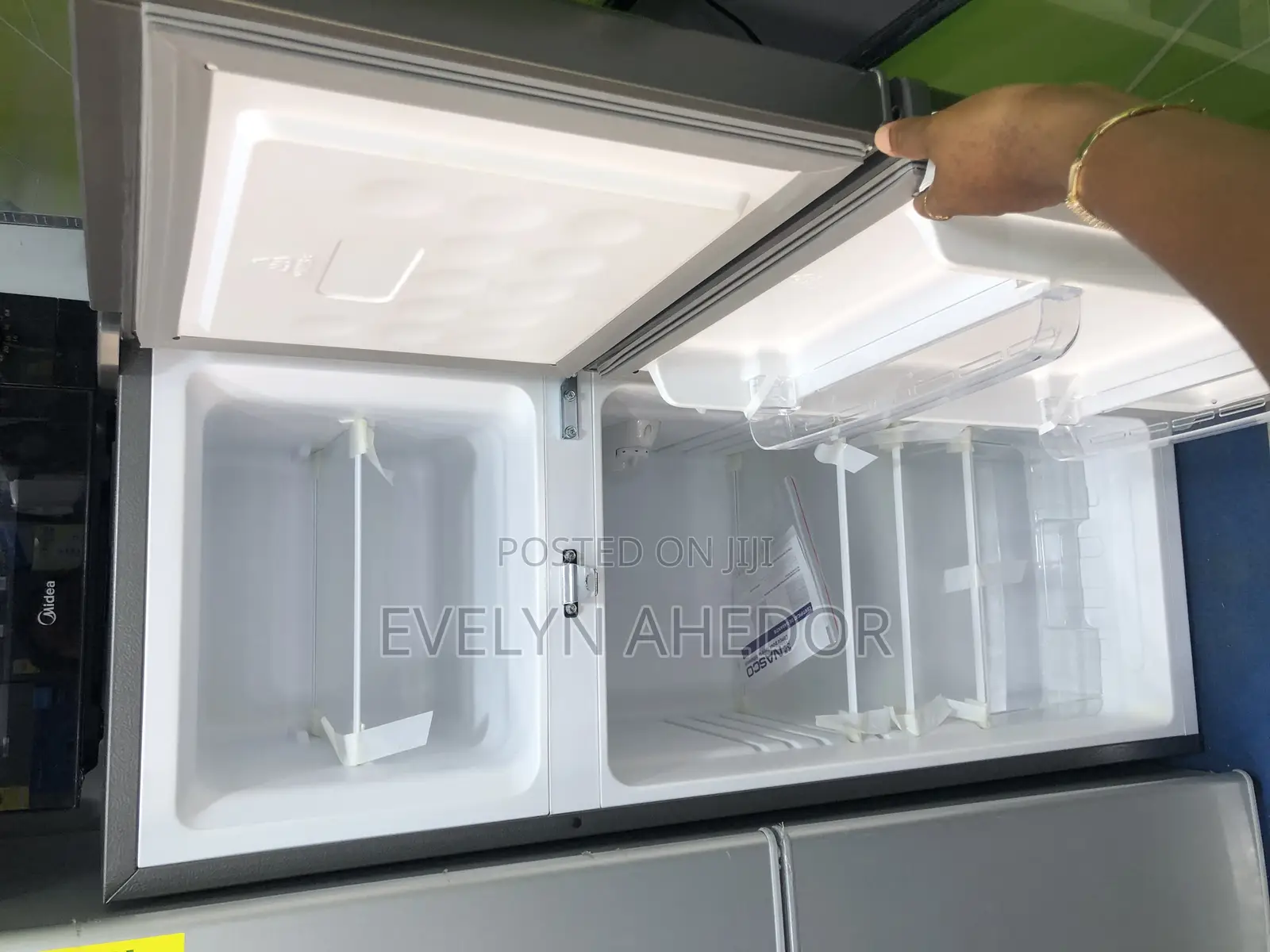 Nasco Double Door Fridge With Top Freezer 138 Liters