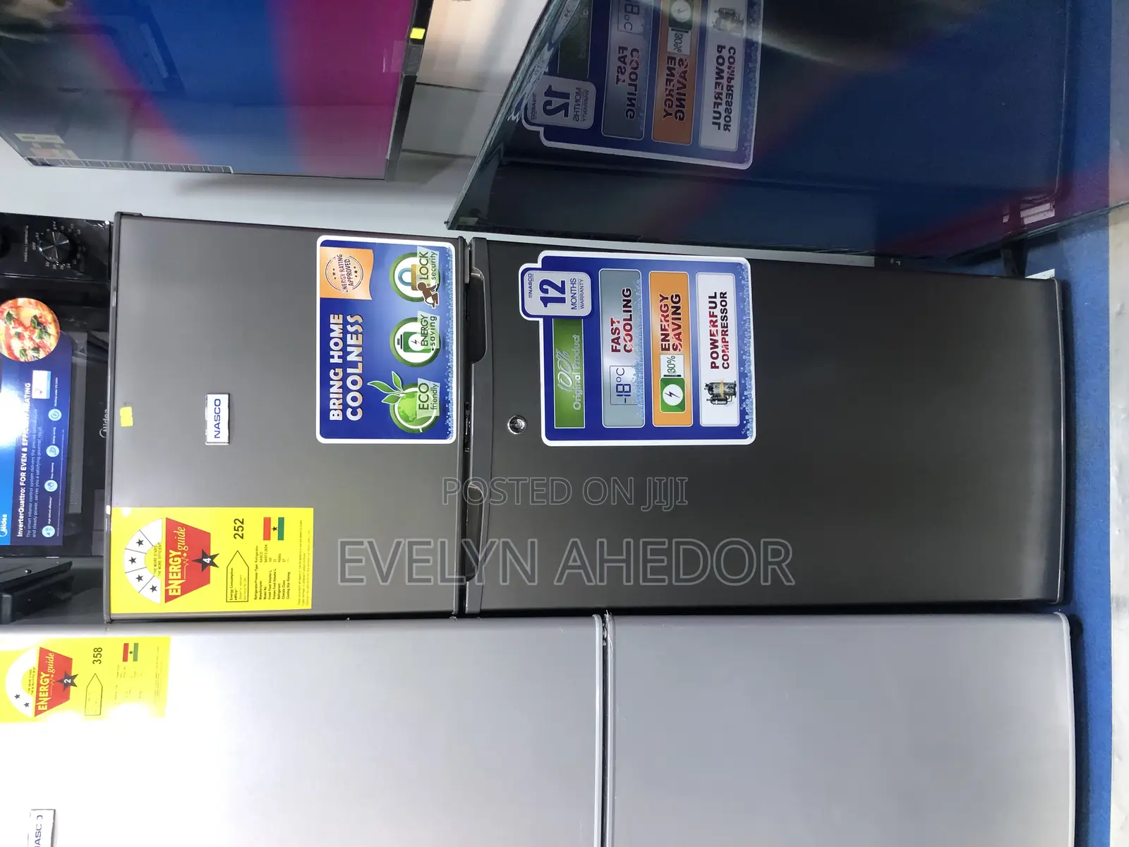 Nasco Double Door Fridge With Top Freezer 138 Liters