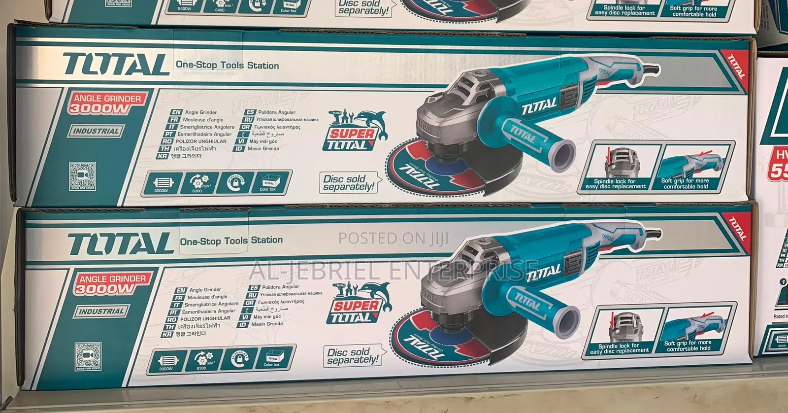 Industrial Angle Grinder Total 3000 Watts