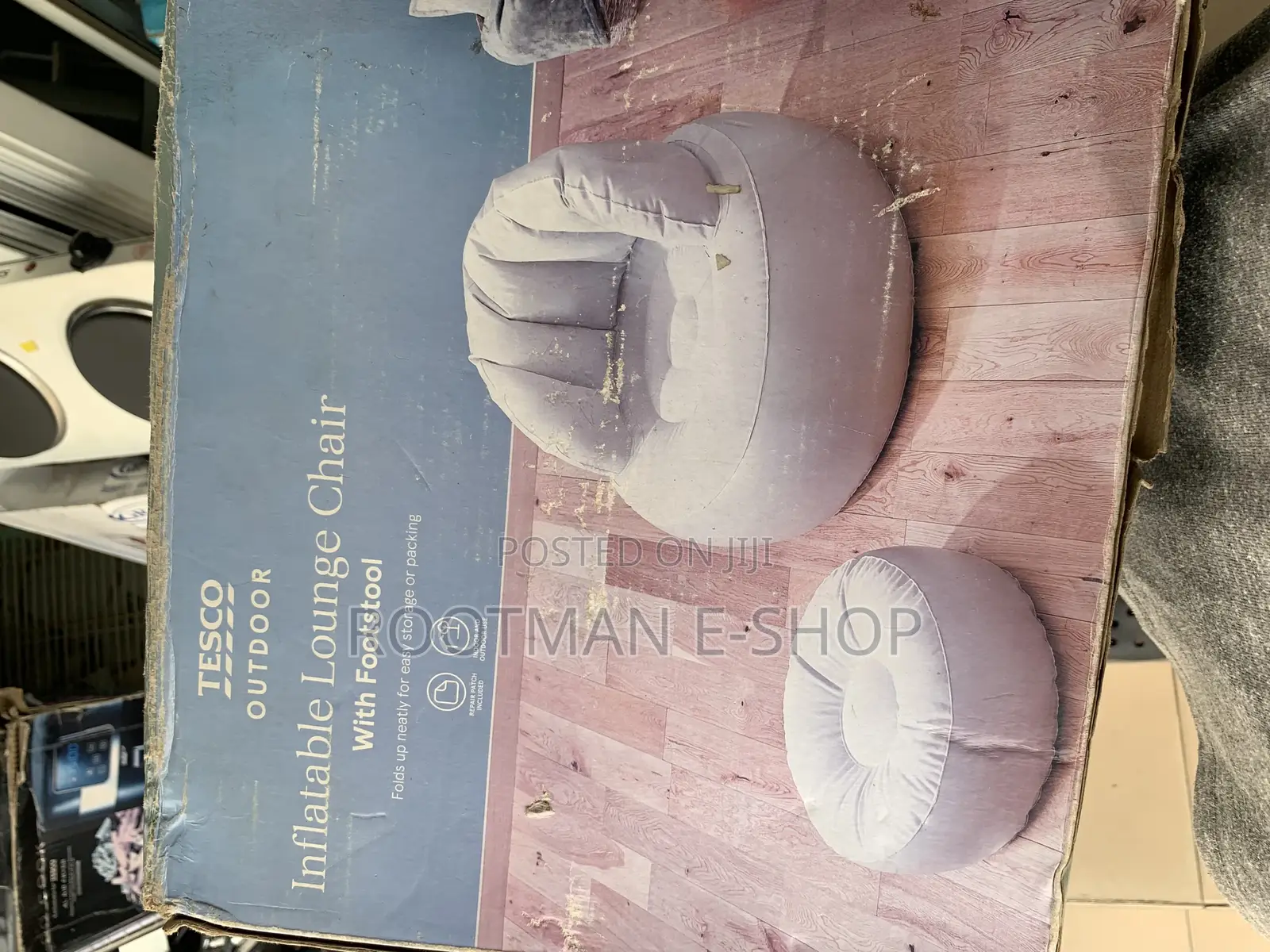 Tesco Indoor and Outdoor Inflatable Chair With Footstool