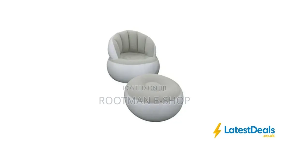 Tesco Indoor and Outdoor Inflatable Chair With Footstool