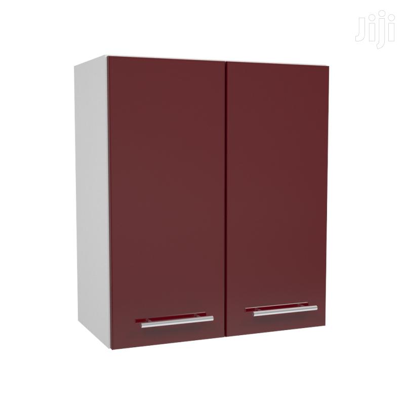 Kitchen Wall Cabinet 2 Doors Red Color