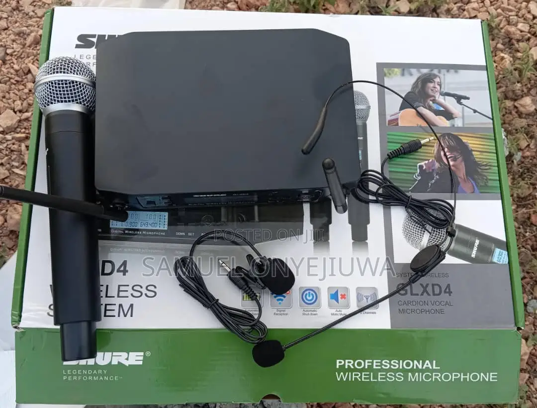 Shure 3 in 1 Wireless Microphone (GLXD4)(Lapel,Handheld)