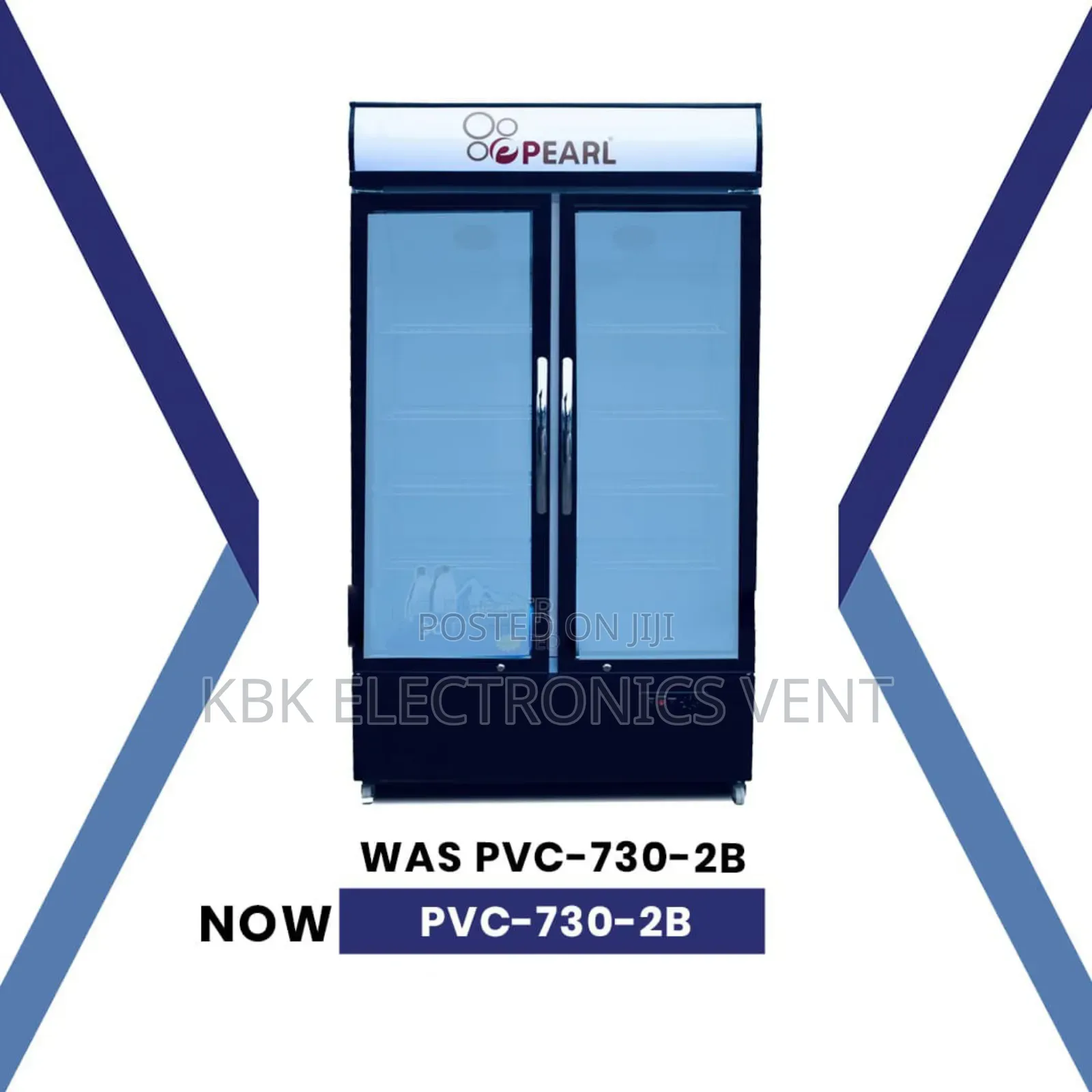 Pearl Pvc730(610ltr Two Door Showcase Refrigerator