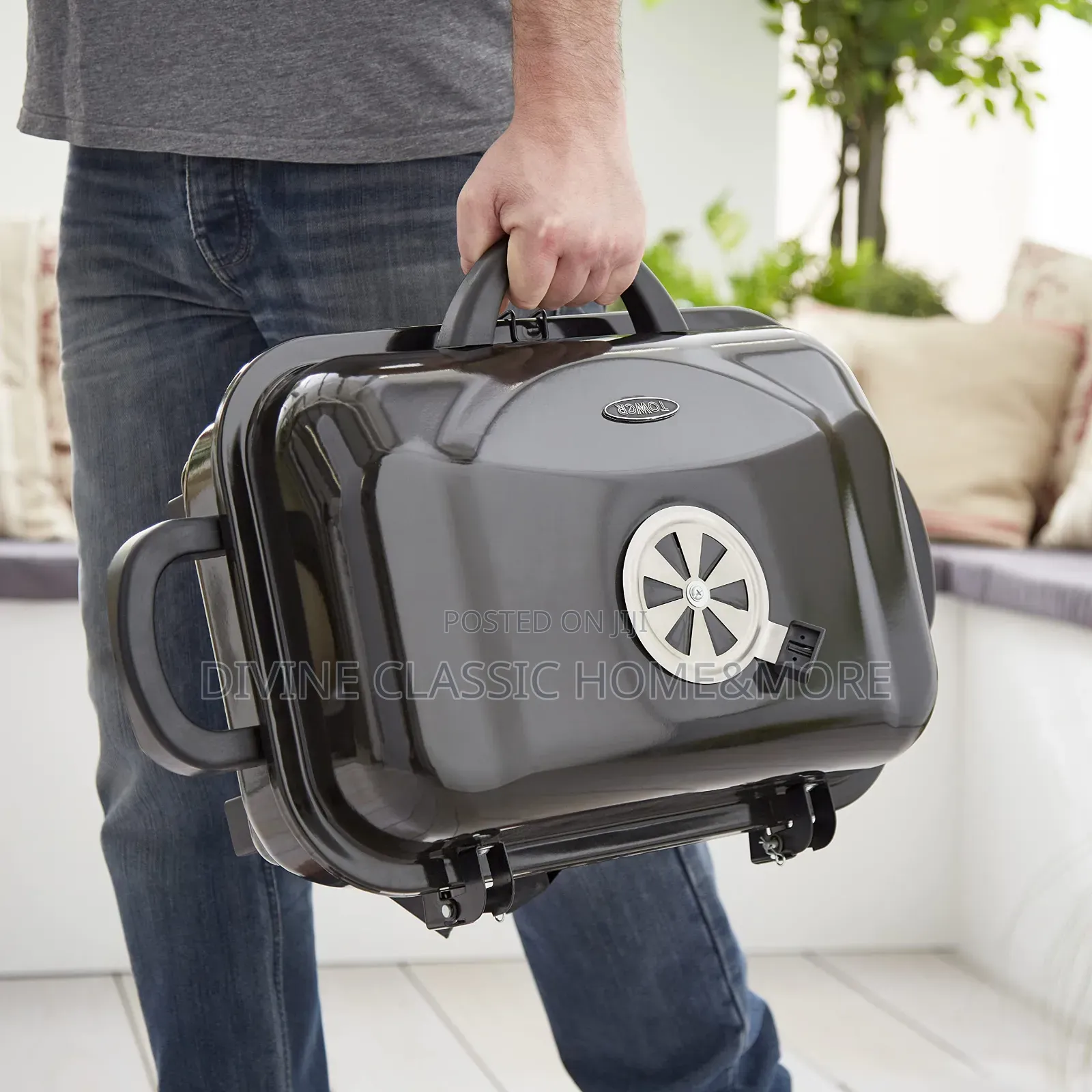 Tower T978539 Compact Charcoal Grill With Collapsible Legs