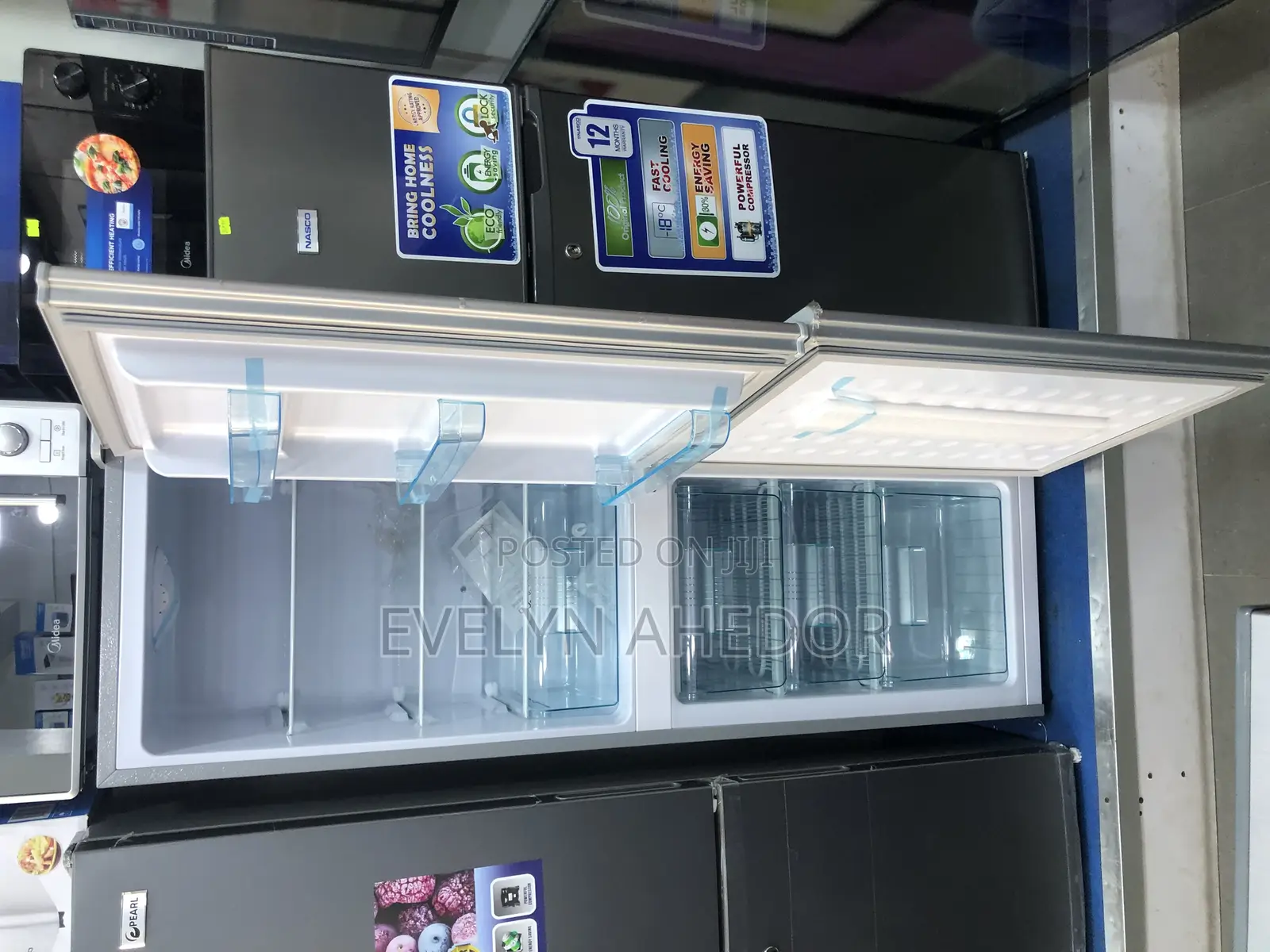 Nasco Double Door Bottom Freezer 158 Liters Available