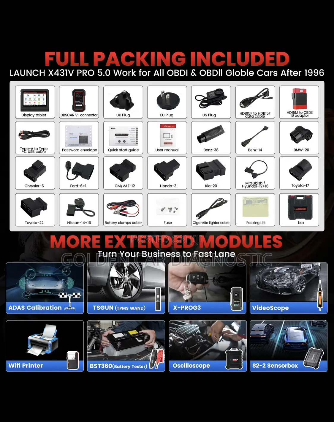 Launch X431 Pro V5.0 Obd2 Car Diagnostic Scanner