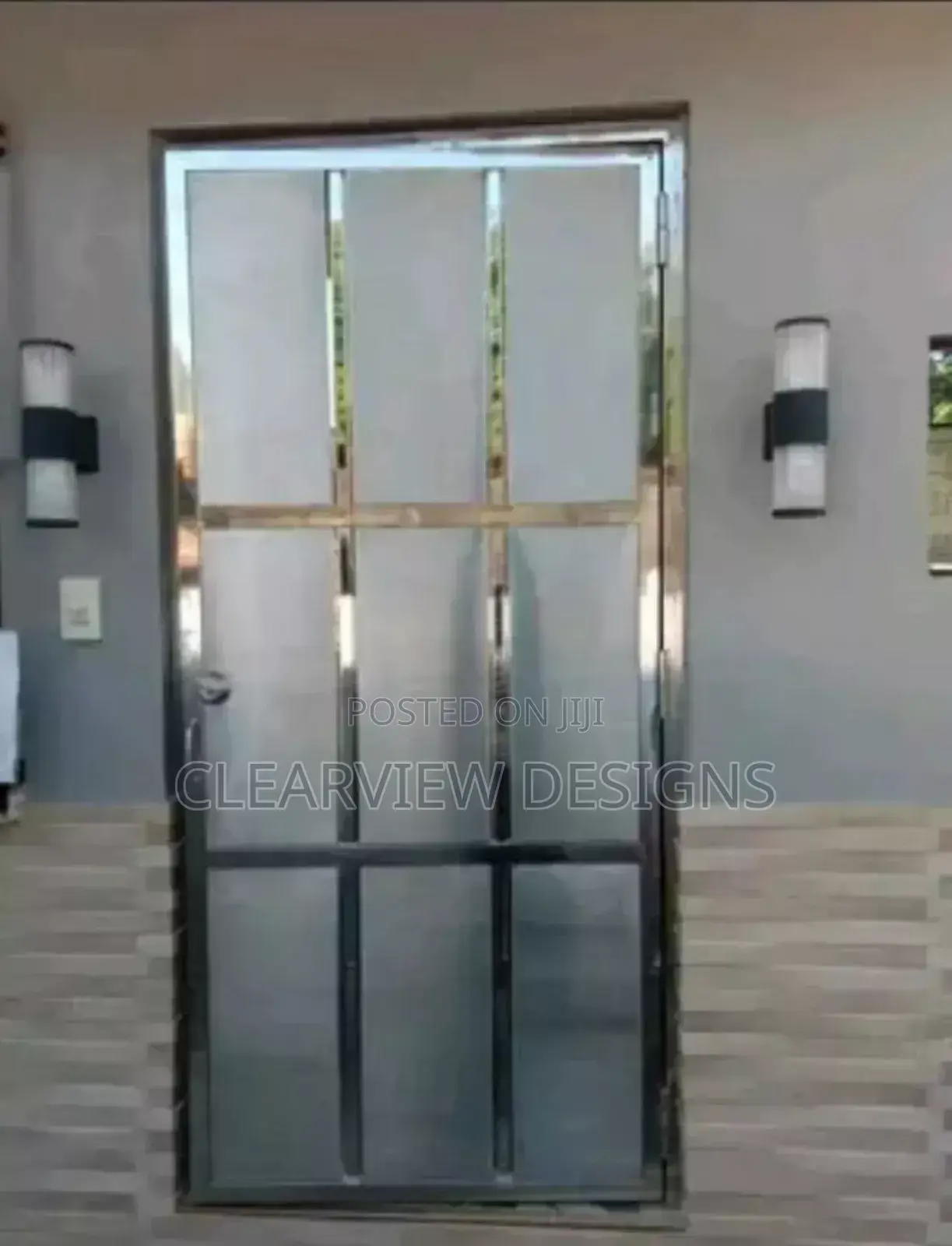 Simple Stainless Steel Metal Gate / Door