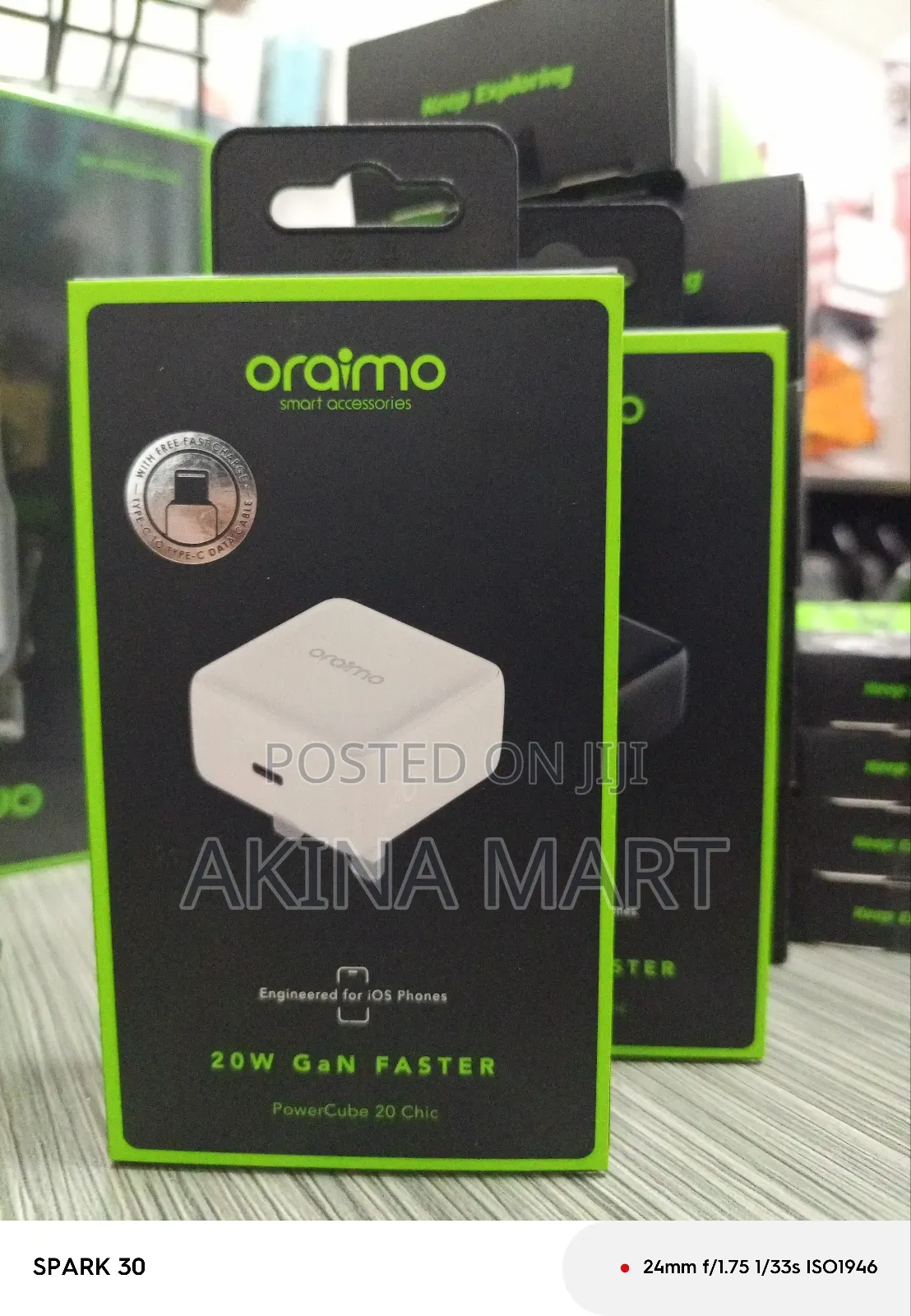 Oraimo 20W Gan Faster for IOS Phones