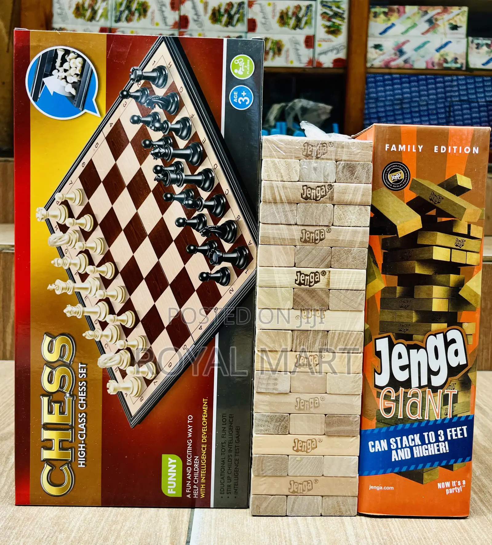 Jenga and Chess Board Game