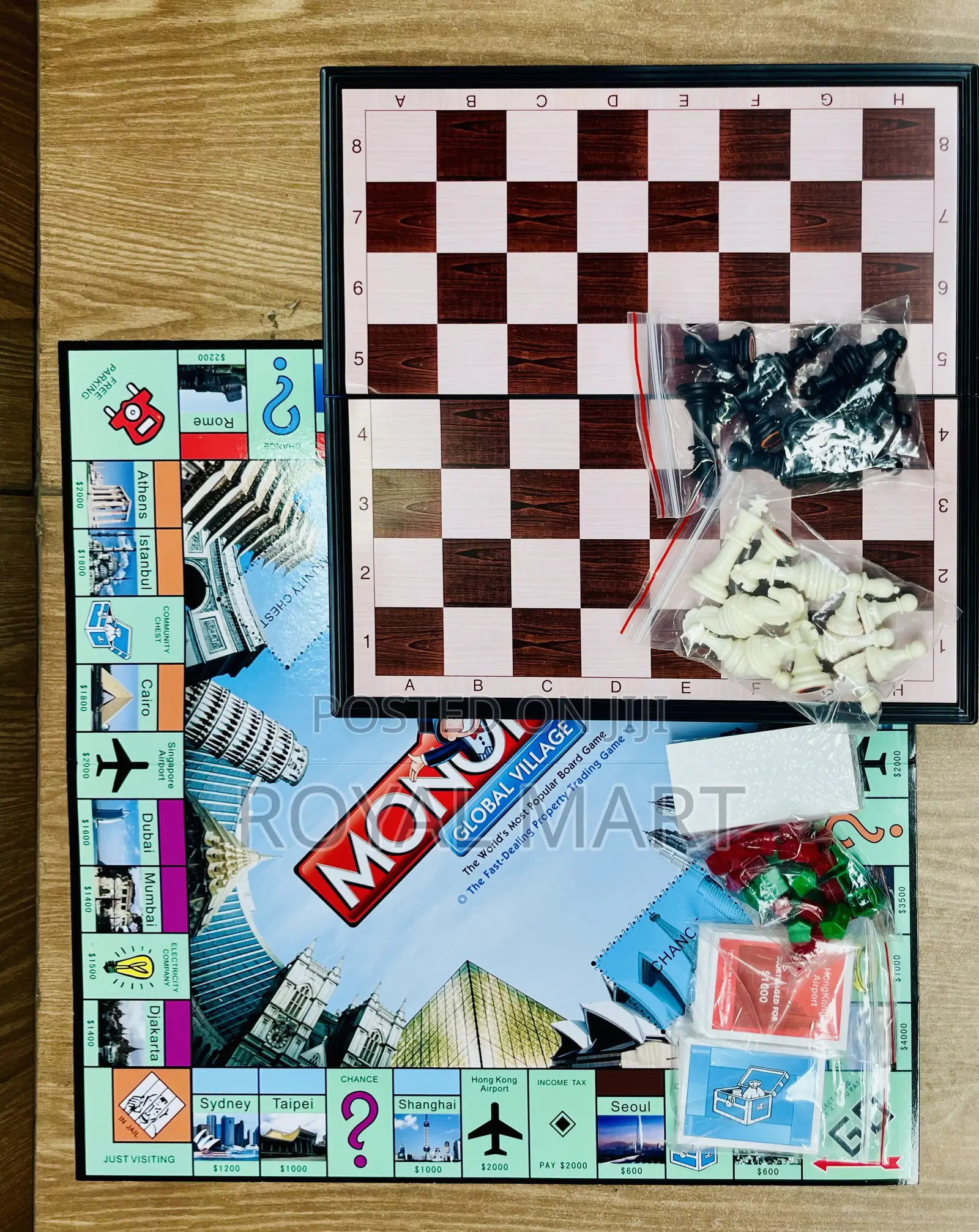 Chess and Monopoly Board Game