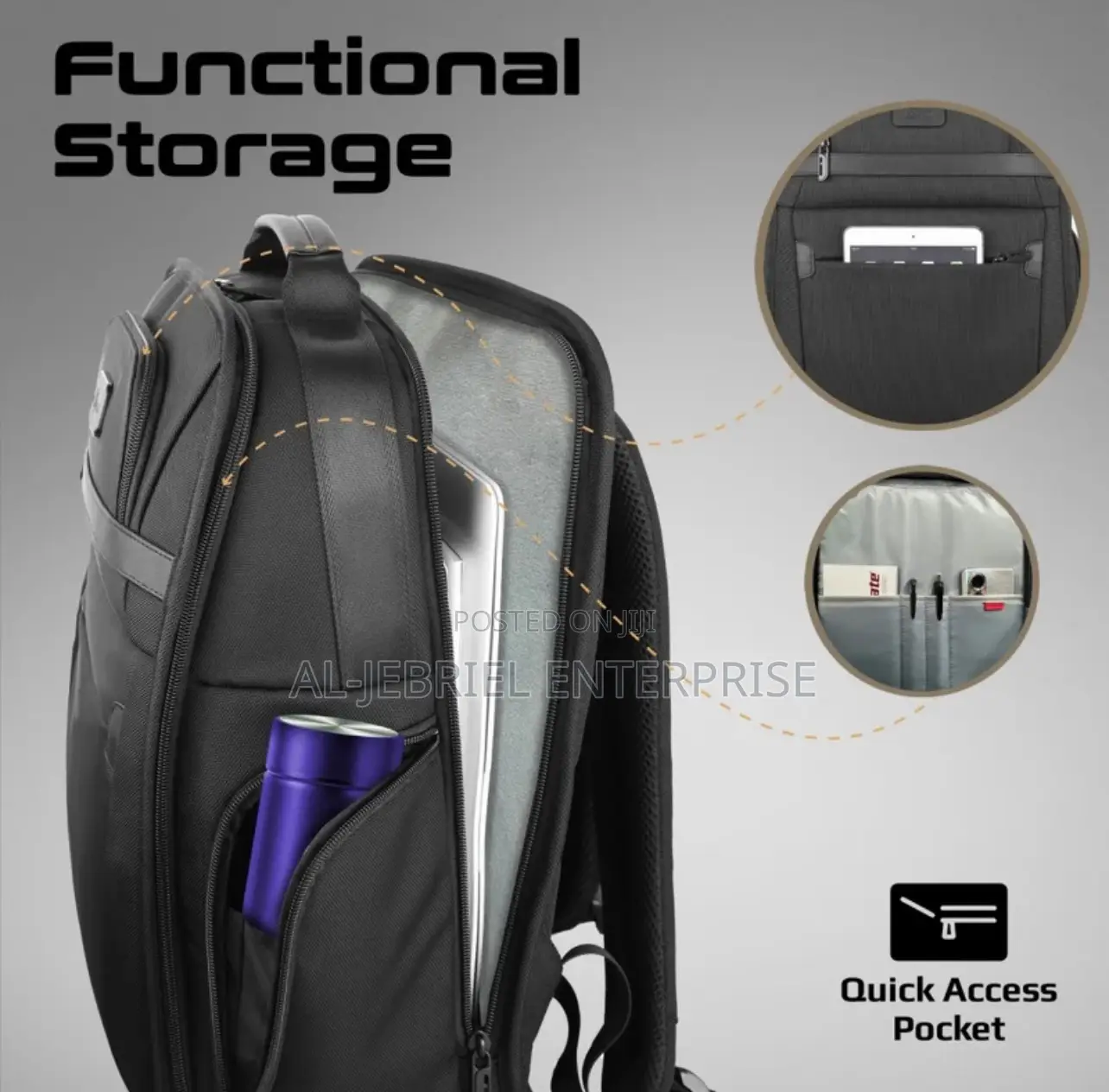 Professional 15.6” Promate Paramount Sleek Bagpack