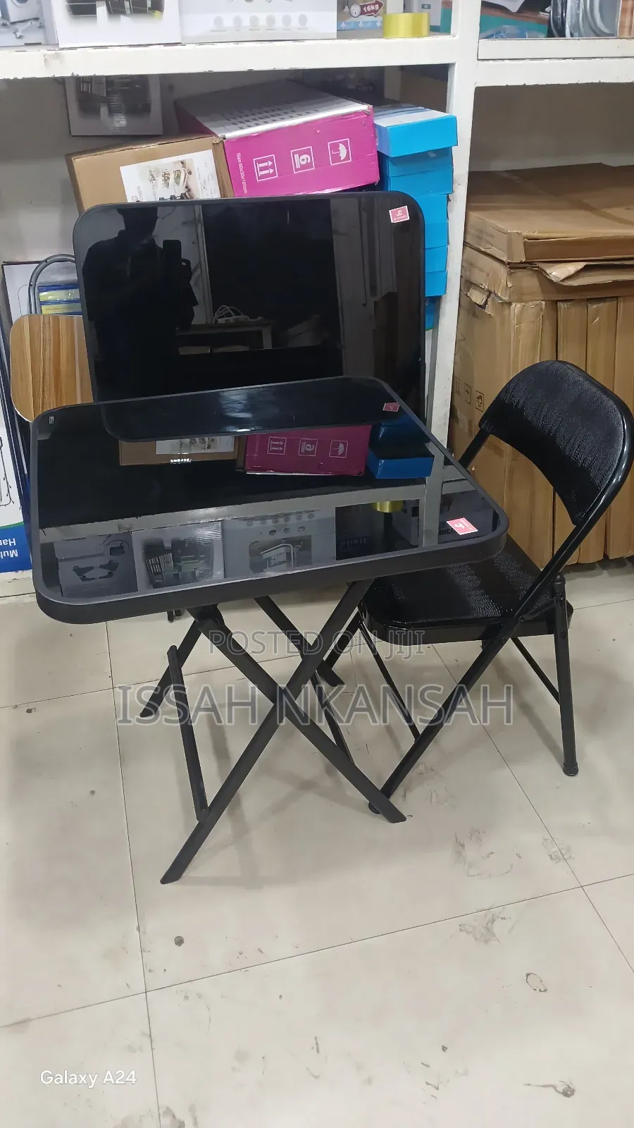 Glass Foldable Table and Chair