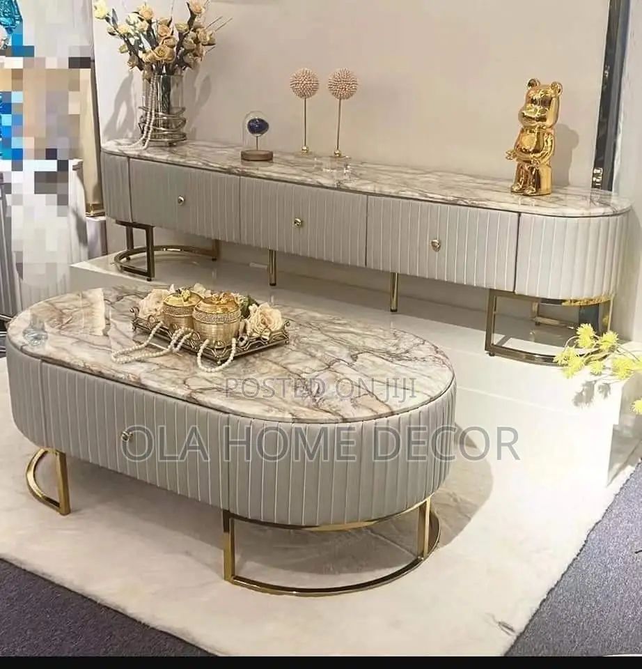 Marble Tv Stand and Center Table