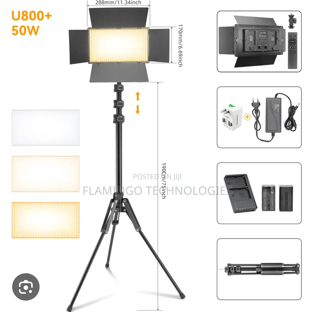 Professional Photo Video Led Light Kit/Stage Light Stand