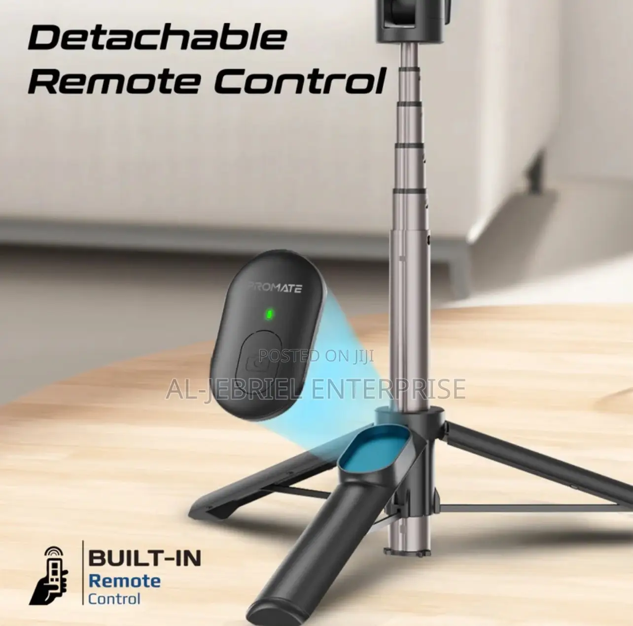 Magstick Promate Foldable Selfie Stick With Bluetooth Remote