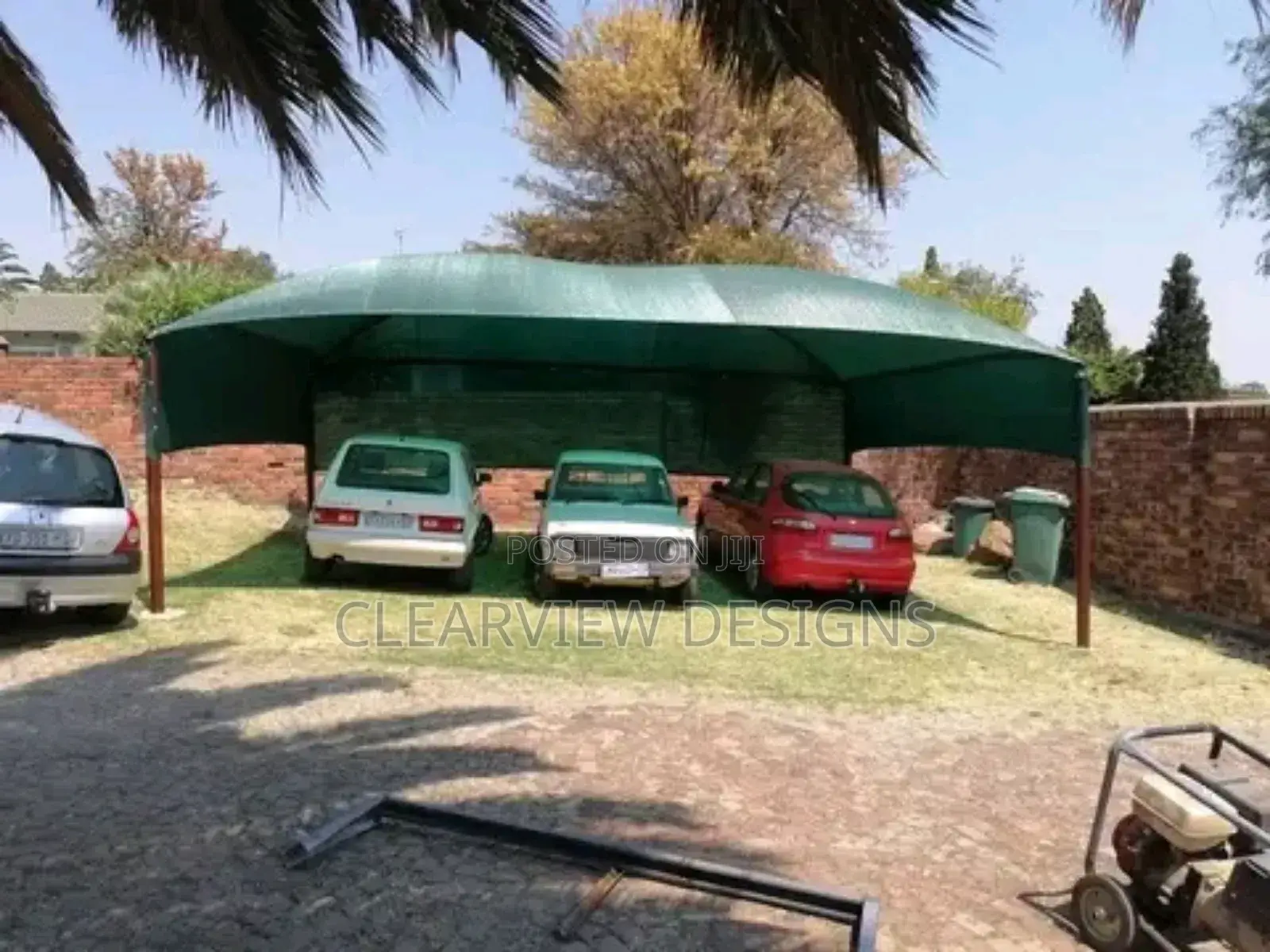 Three-Car Carport Shade Structure